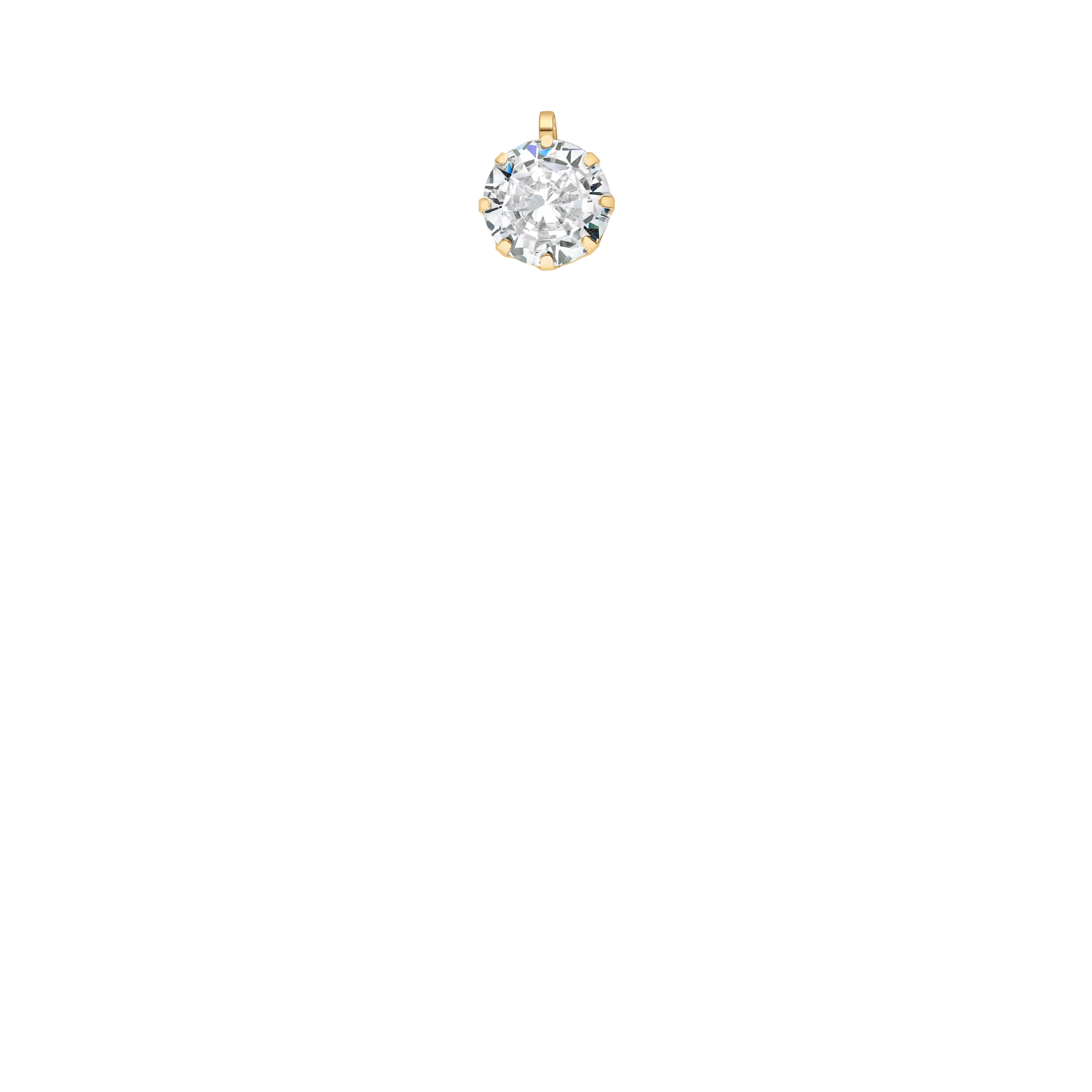 Pendant cubic zirconia 1.54g 18K gold - Image 2
