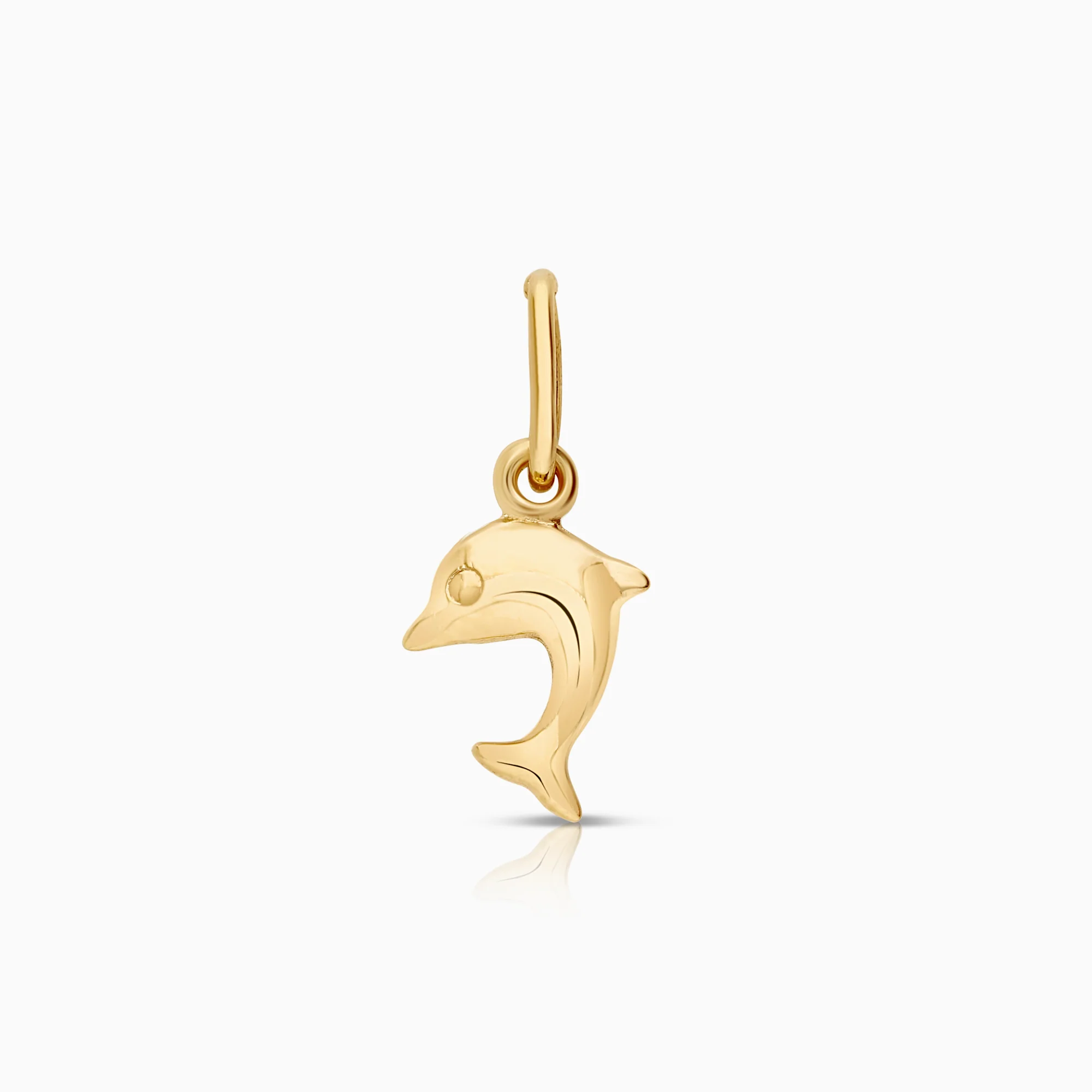 Dolphin pendant 0.40g 18K gold.