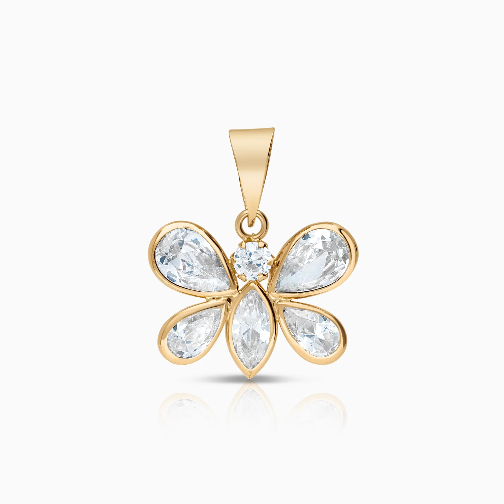 Butterfly charm pendant 0.79g 18K gold