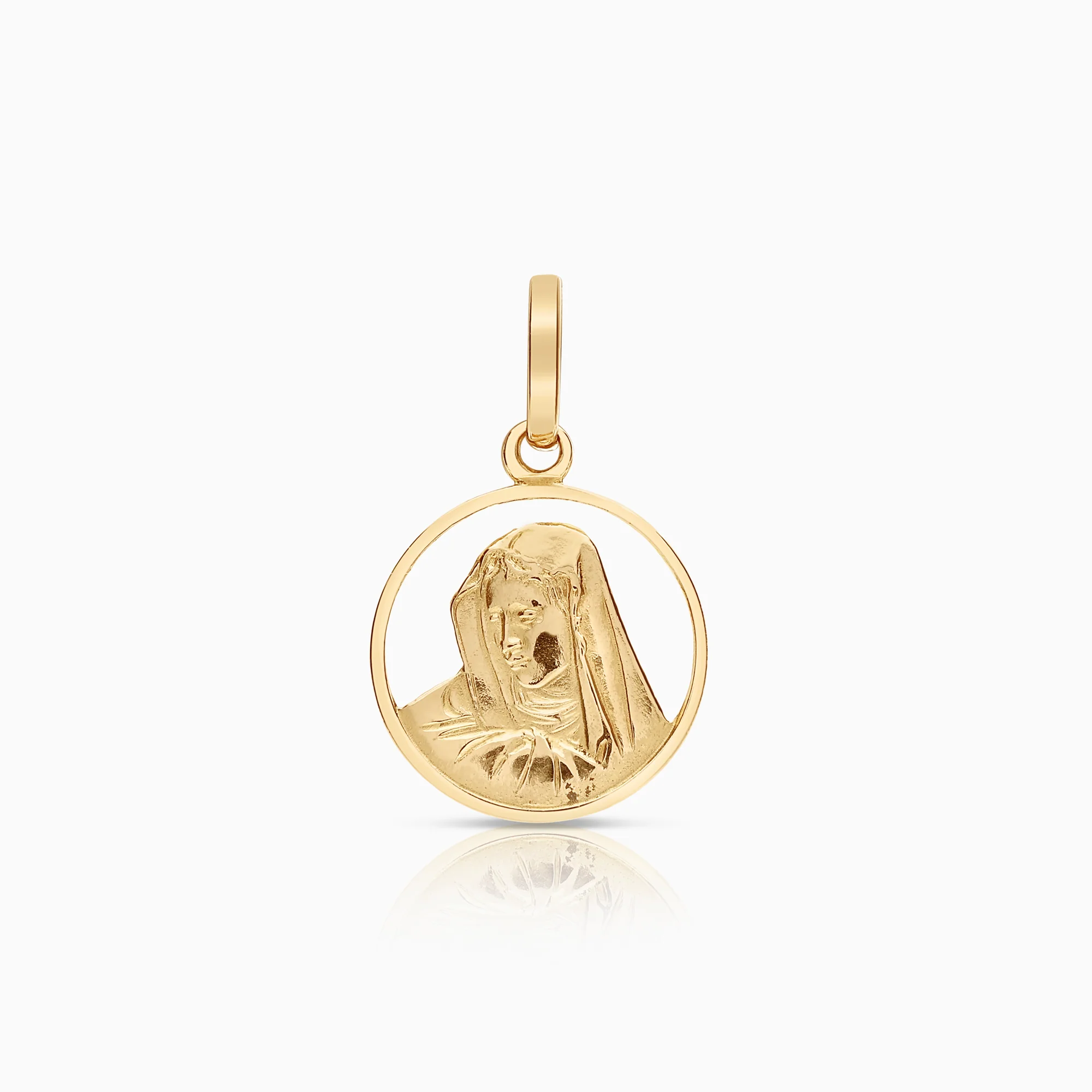 Virgin Mary pendant 2.10g 18K gold