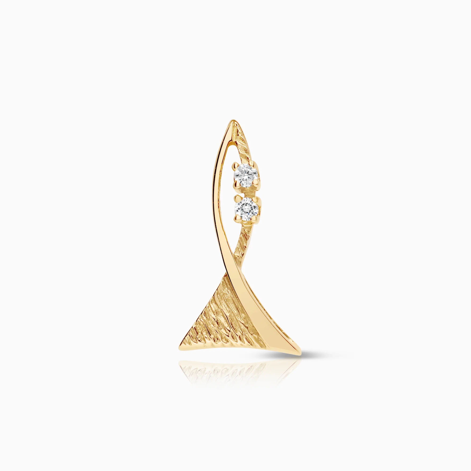 Pendant with cubic zirconia 1.30g 18K gold