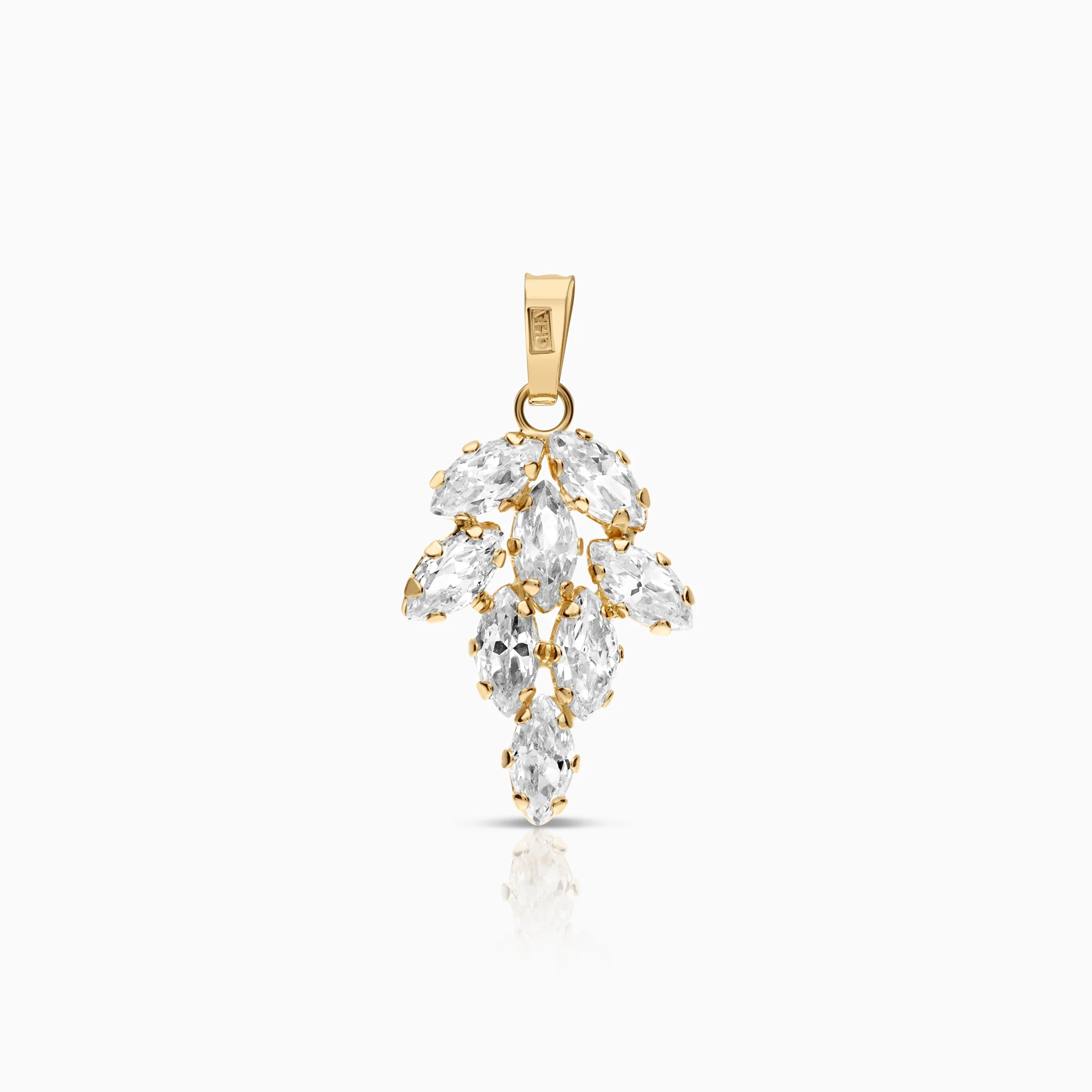 Pendant with cubic zirconia 1.37g 18K gold