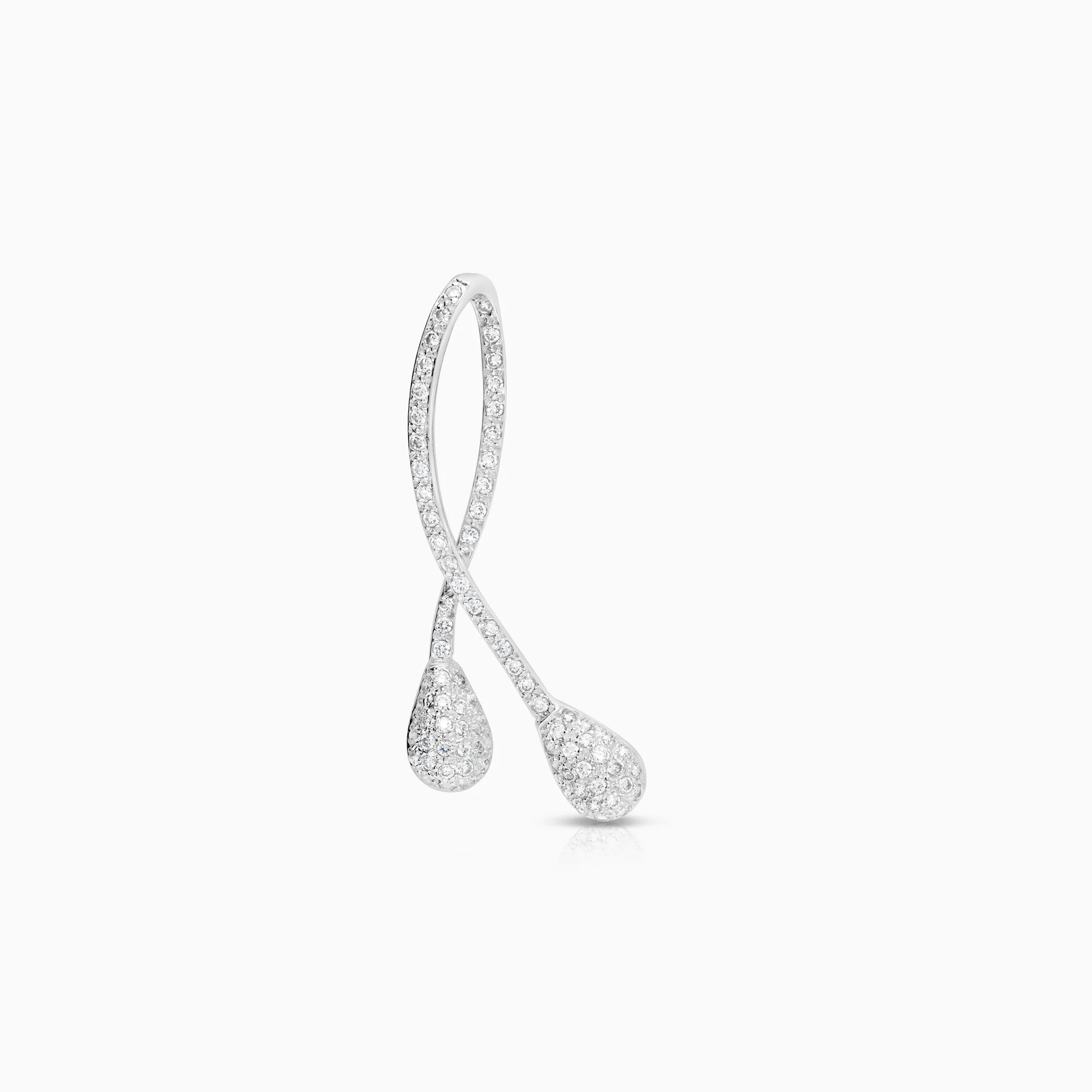 Pendant with cubic zirconia 5.40g 14K white gold