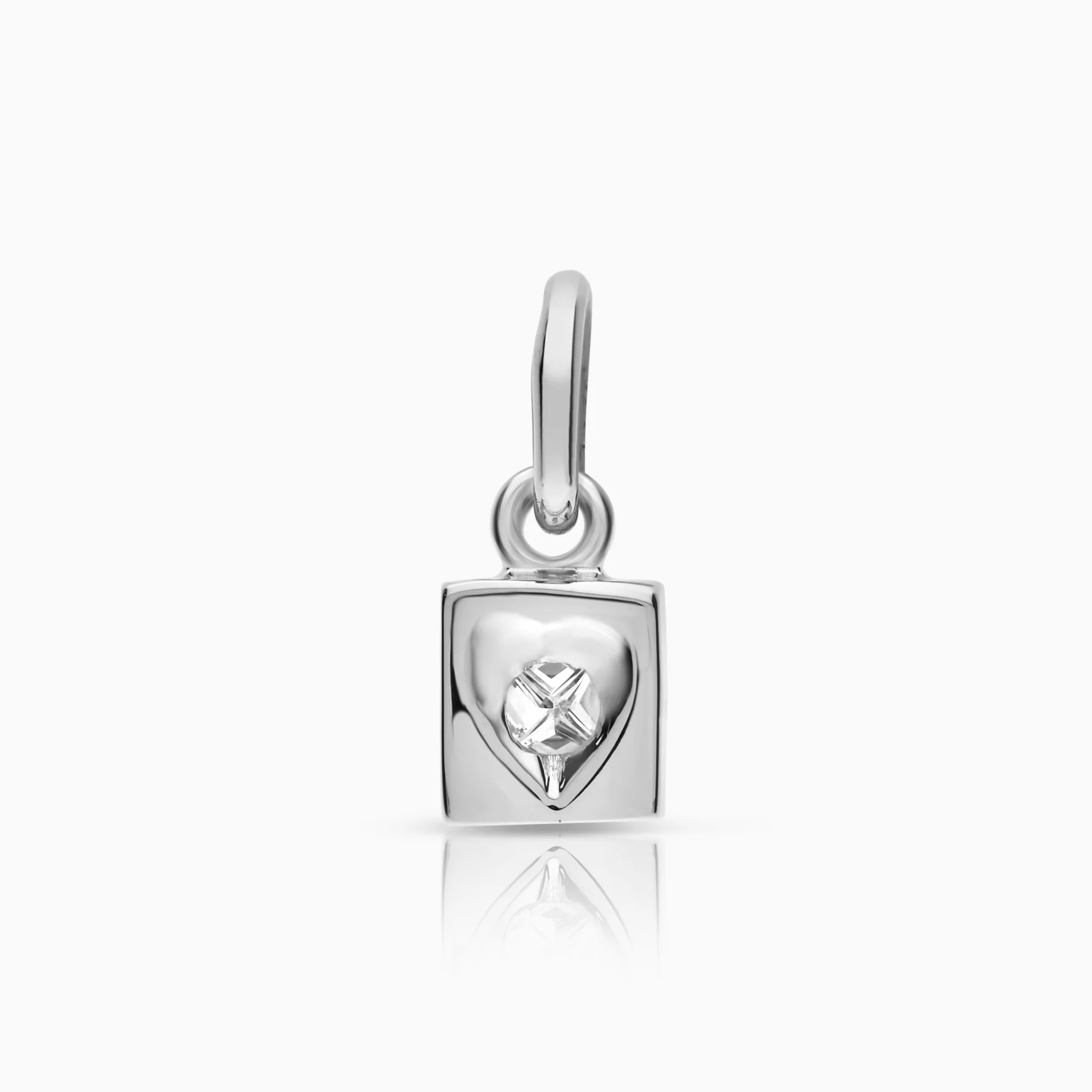 Pendant with diamond 0.11ct 18K white gold