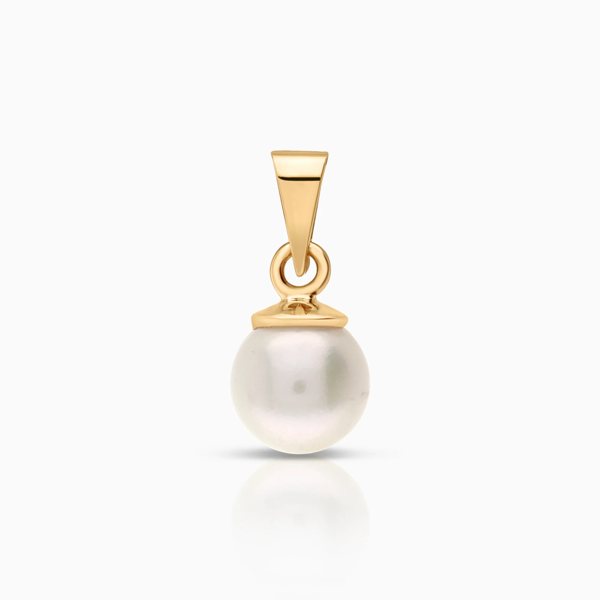 Pendant with imitation pearl, 0.64g, 18K gold.