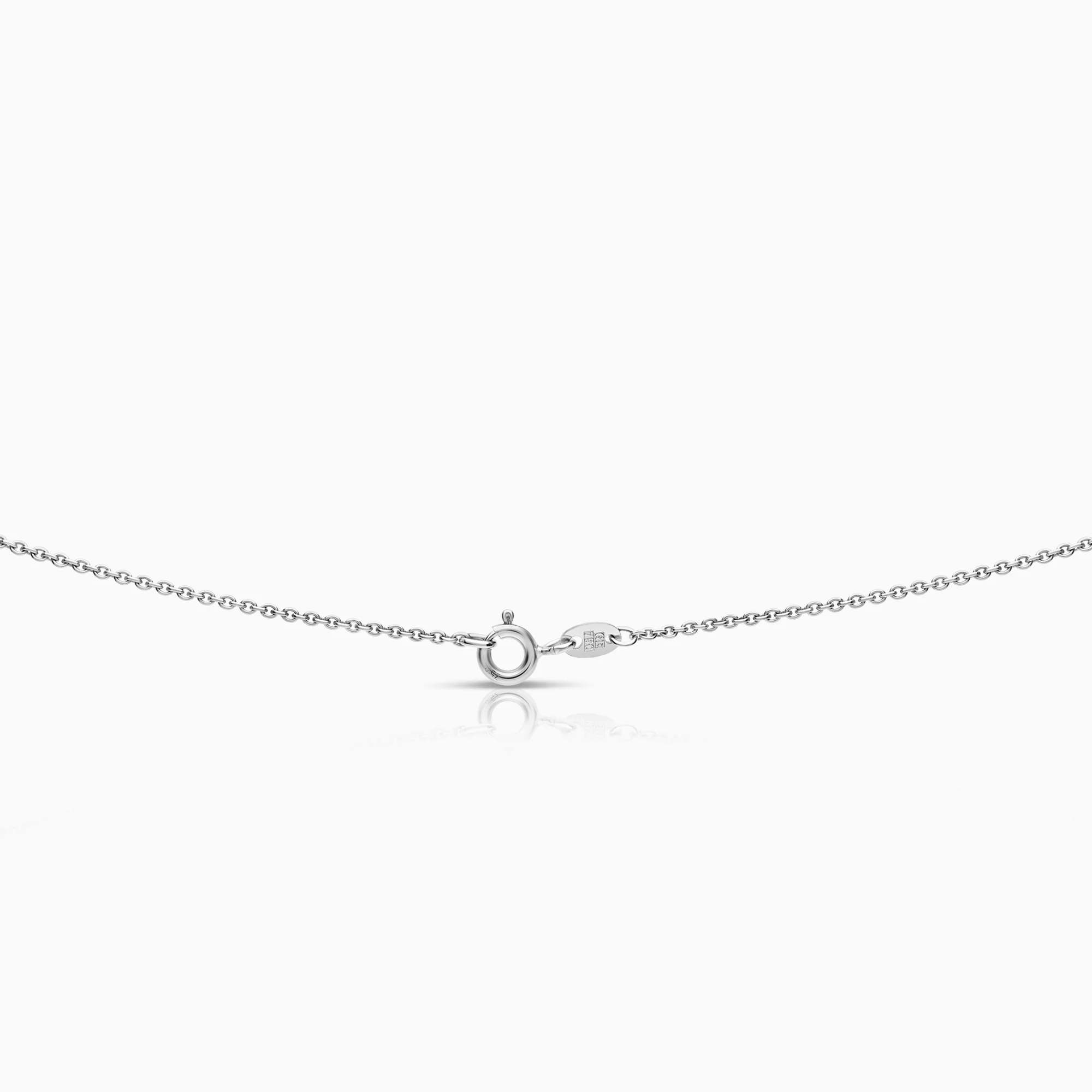 Necklace with heart-shaped diamond pendant 0.15ct 18K white gold - Image 2