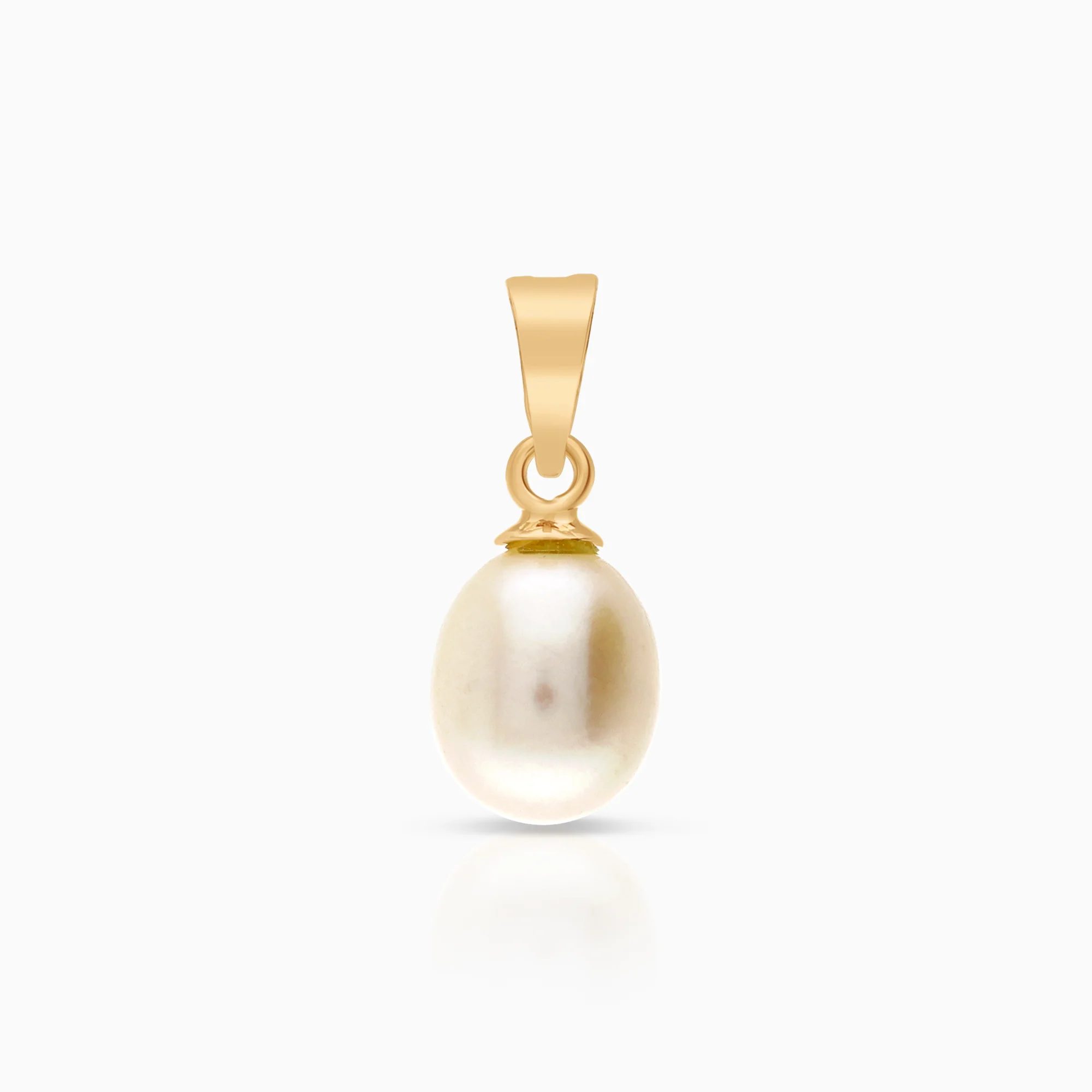 Pendant with cultured pearl, 0.72g, 18K gold.