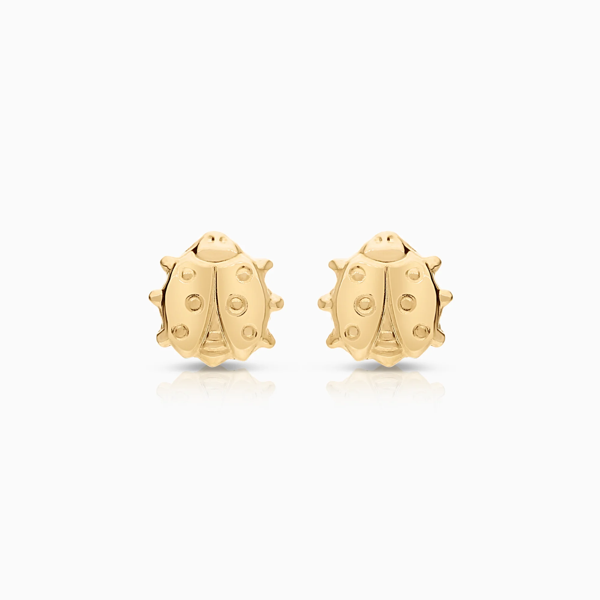 Earrings ladybug 0.52g 18K gold