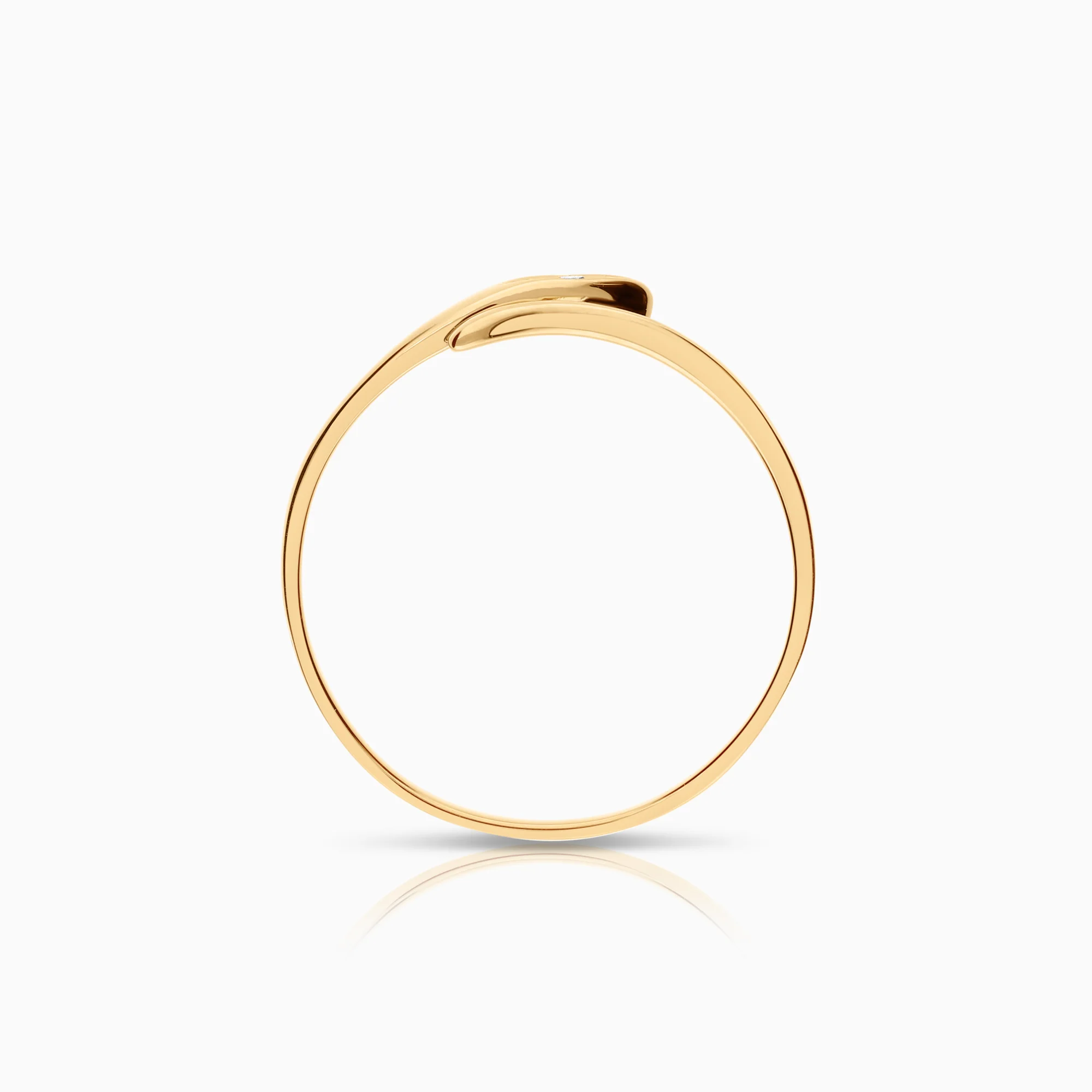 Gold ring snake with diamond 0.01ct 18K gold - Image 2