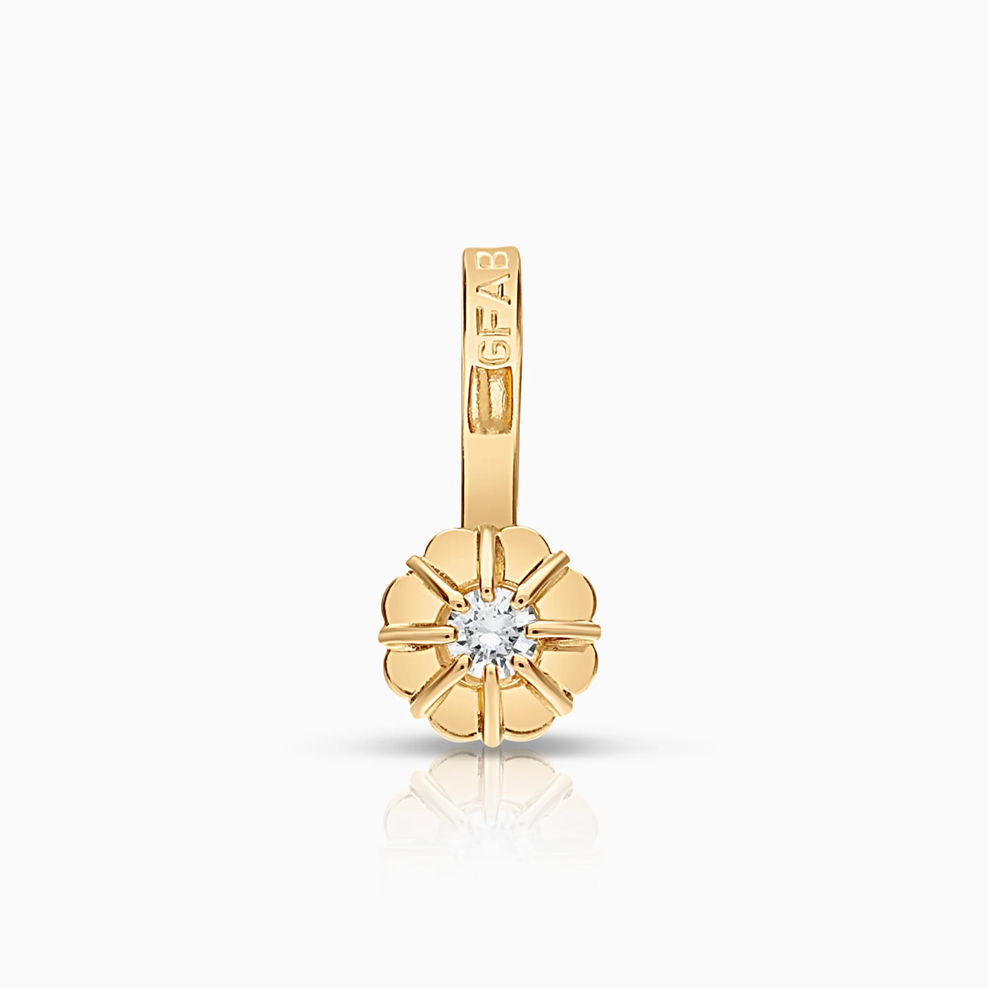 Solitaire pendant 0.03ct 18K gold