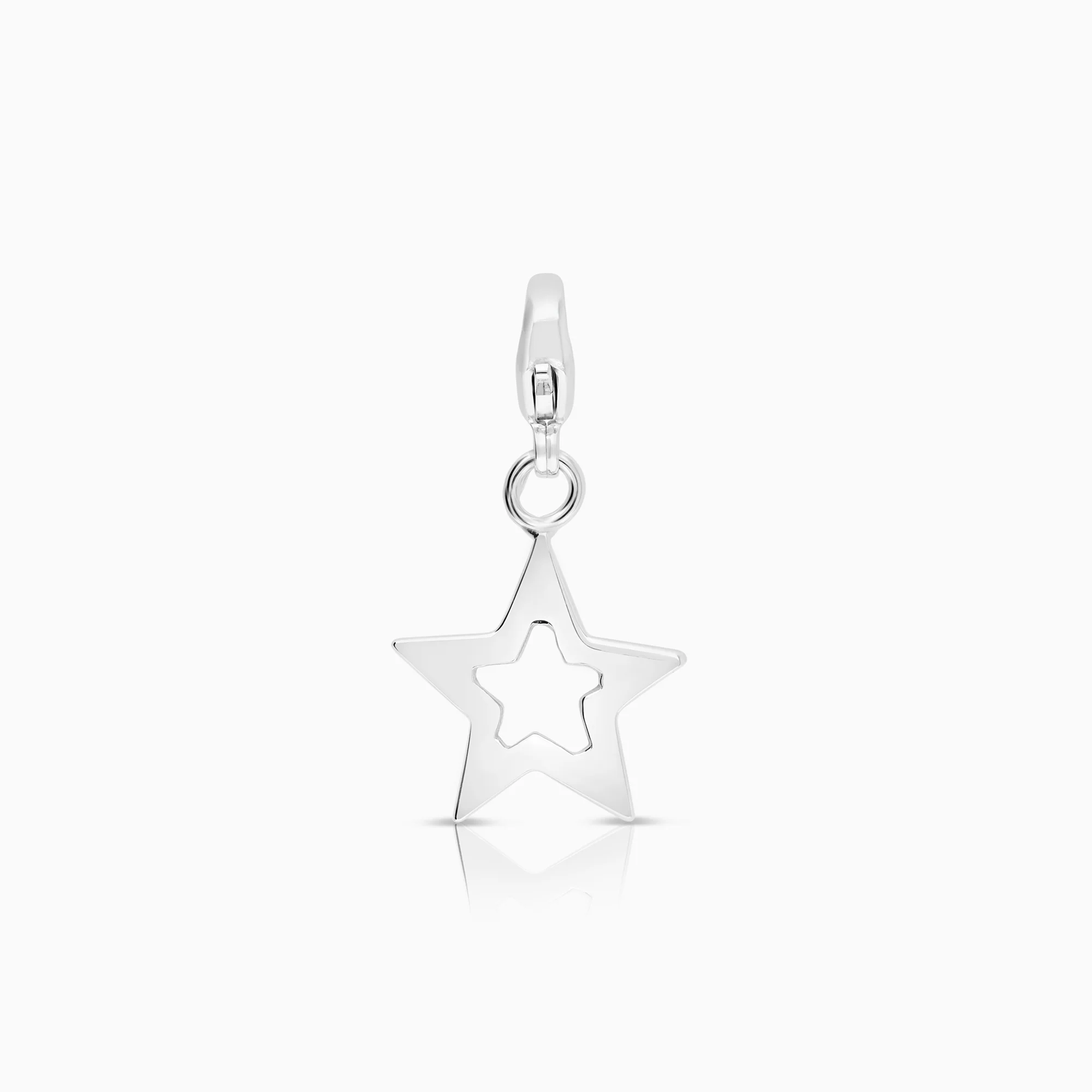 Star pendant 1.99g 18K white gold