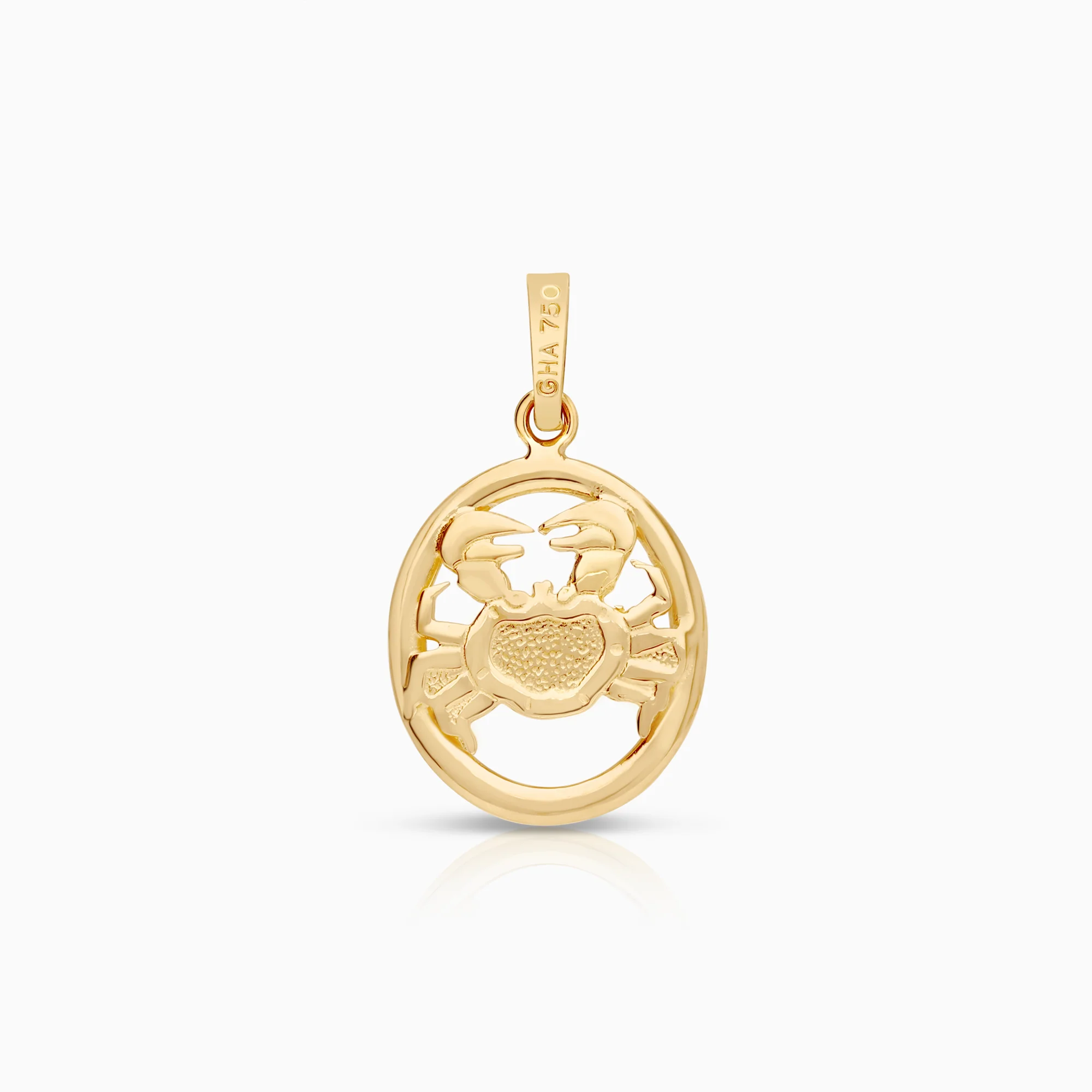 Pendant zodiac sign Cancer 0.90g 18K gold
