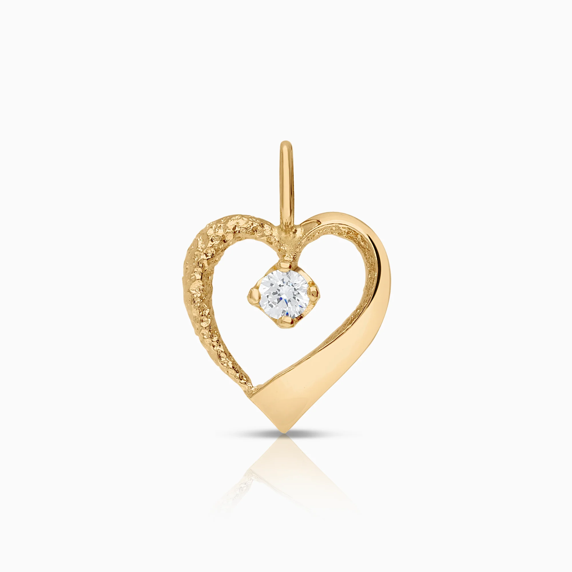 Heart pendant 0.81g 18K gold