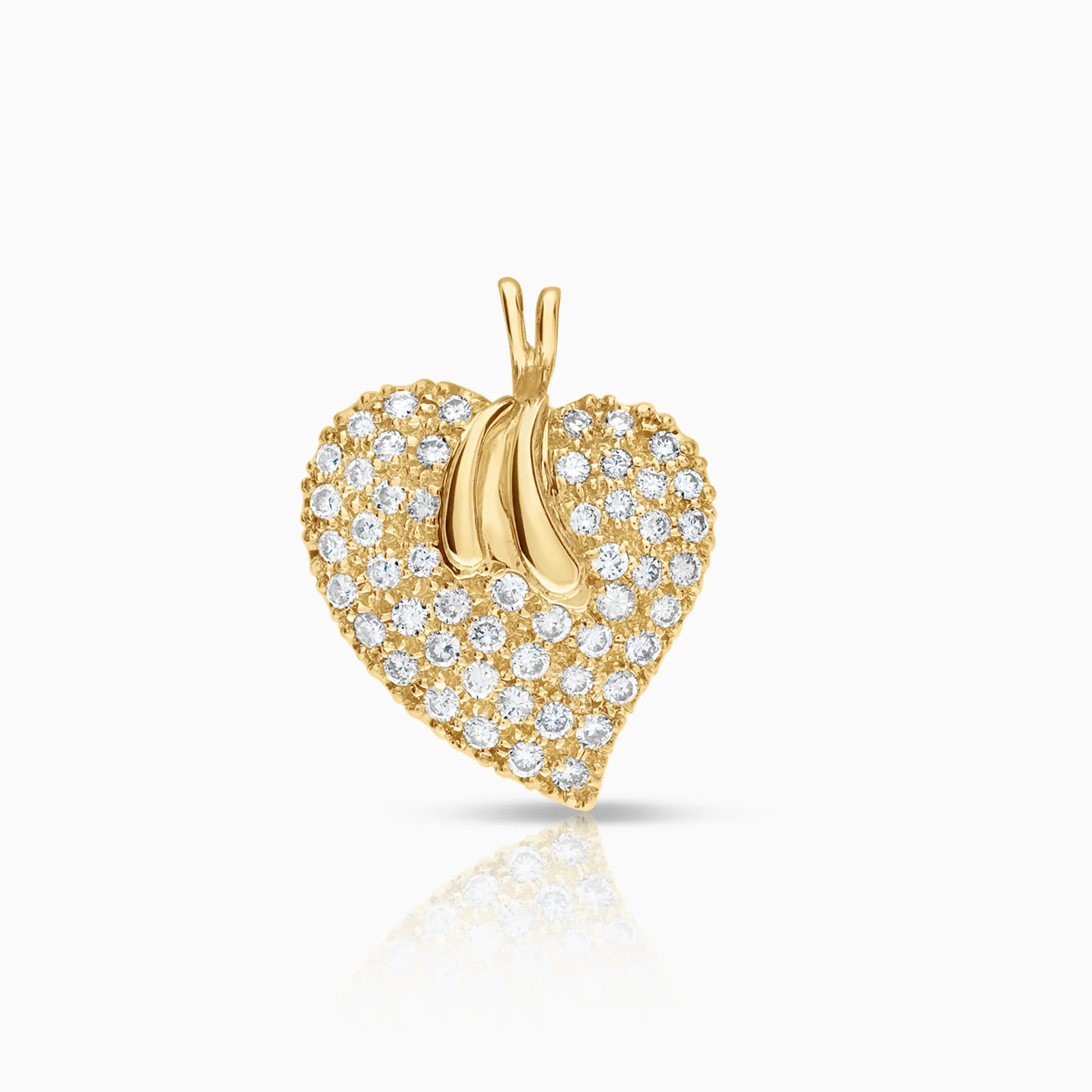 Heart pendant 1.04ct 18K yellow gold
