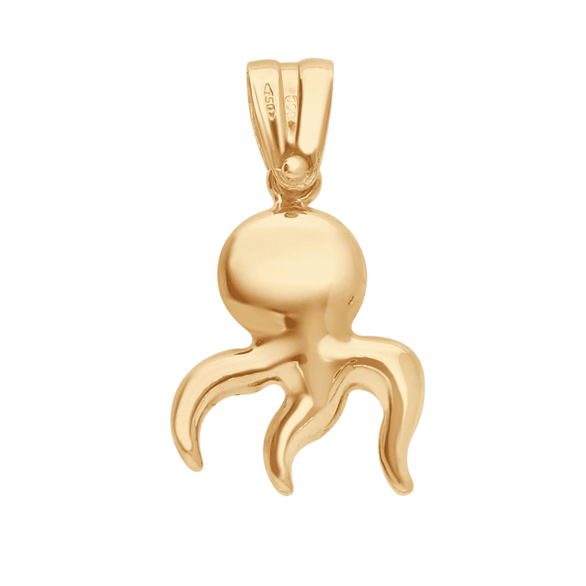 Octopus pendant 1.14g 18K gold - Image 2