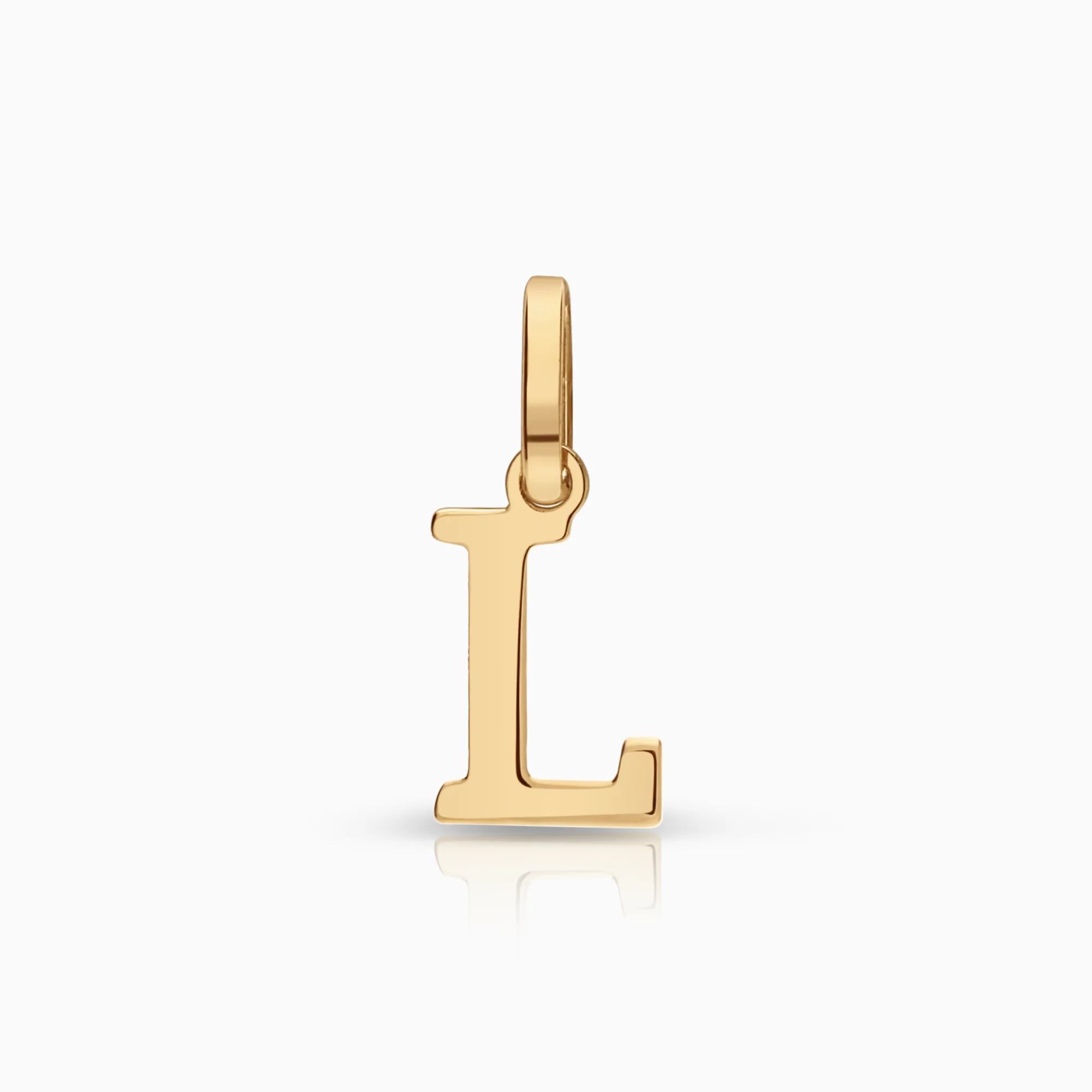 Letter L pendant 0.14 g 18K gold