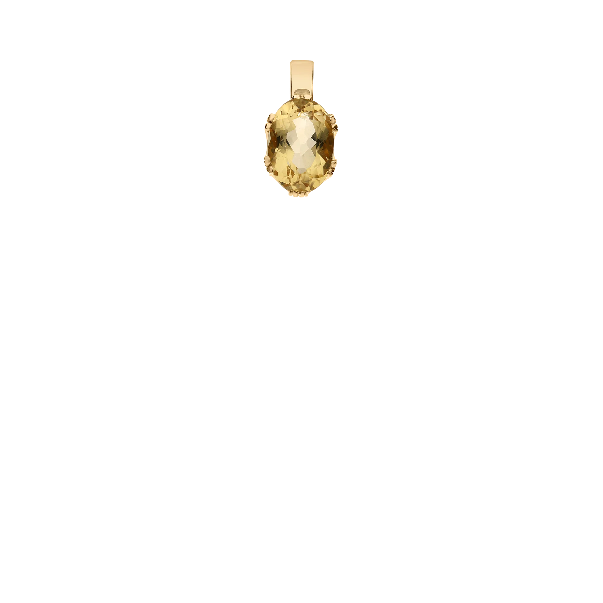 Pendant citrine 2.84g 18K gold - Image 2