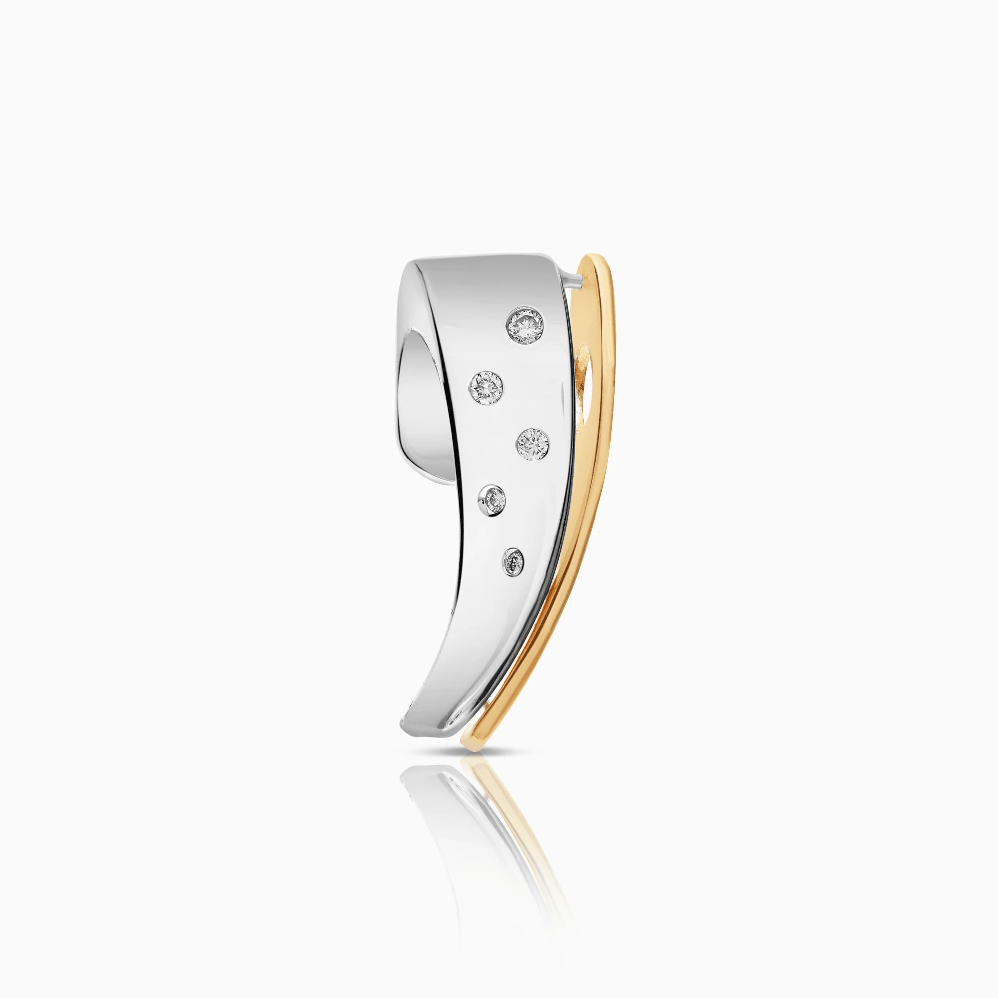 Diamond pendant 0.09ct 18K yellow gold
