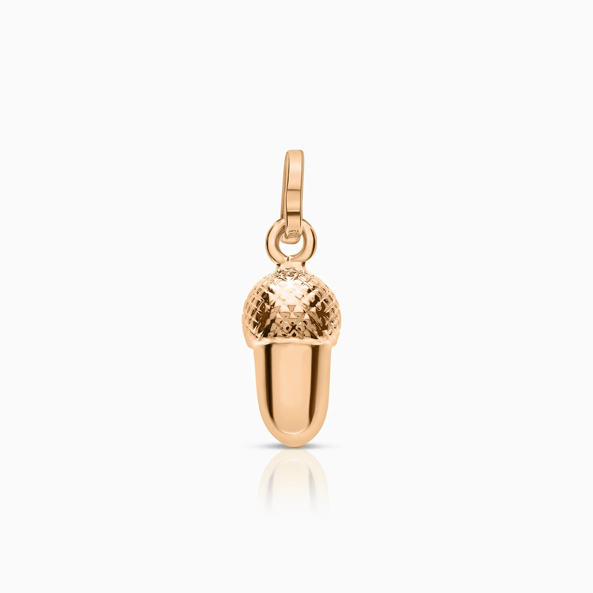 Acorn pendant 1.11g 18K rose gold