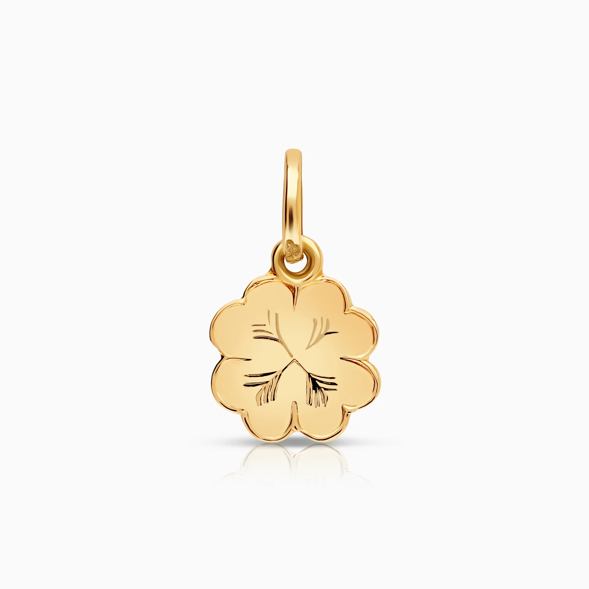Four-leaf clover pendant 0.29g 18K gold