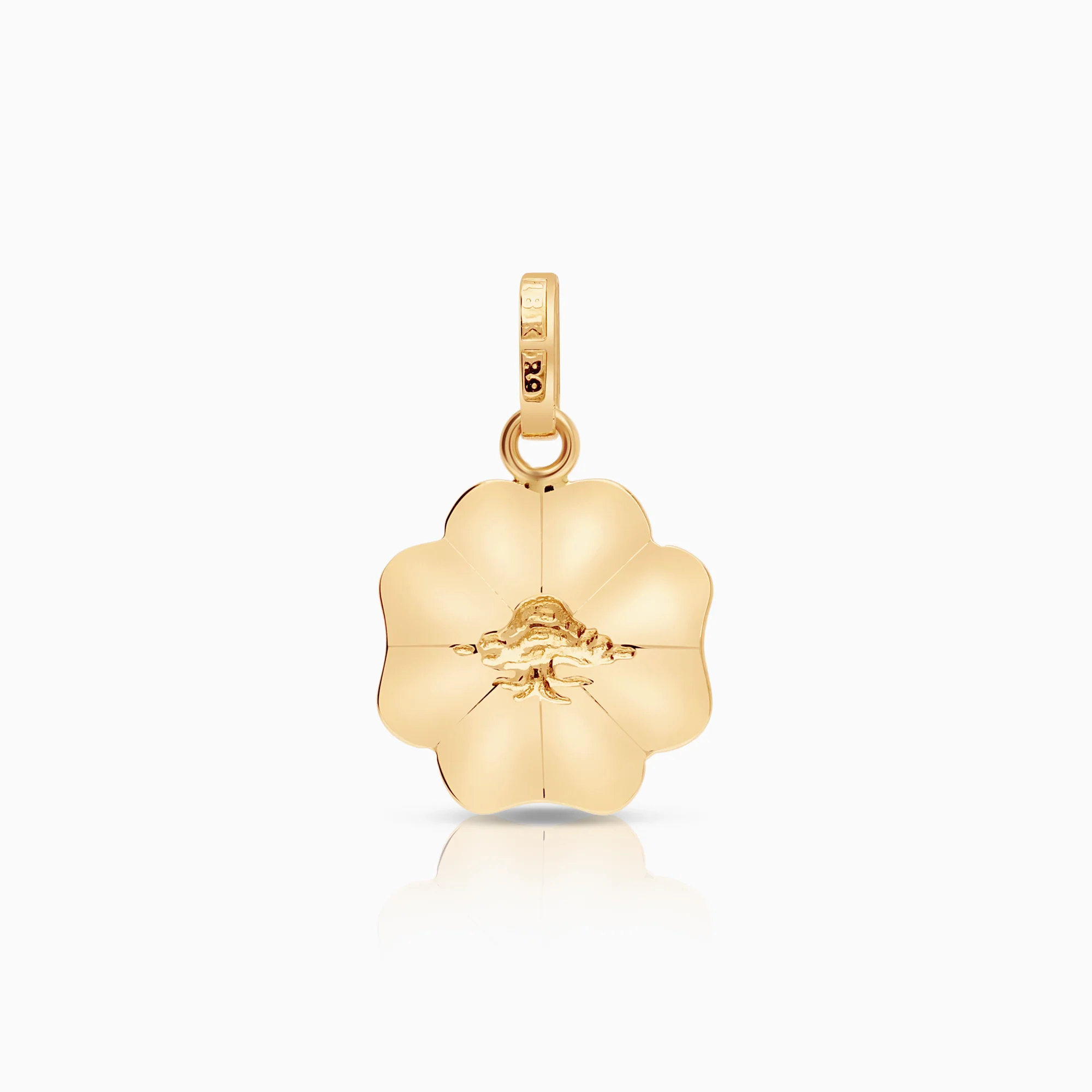 Four-leaf clover pendant 0.54g 18K gold