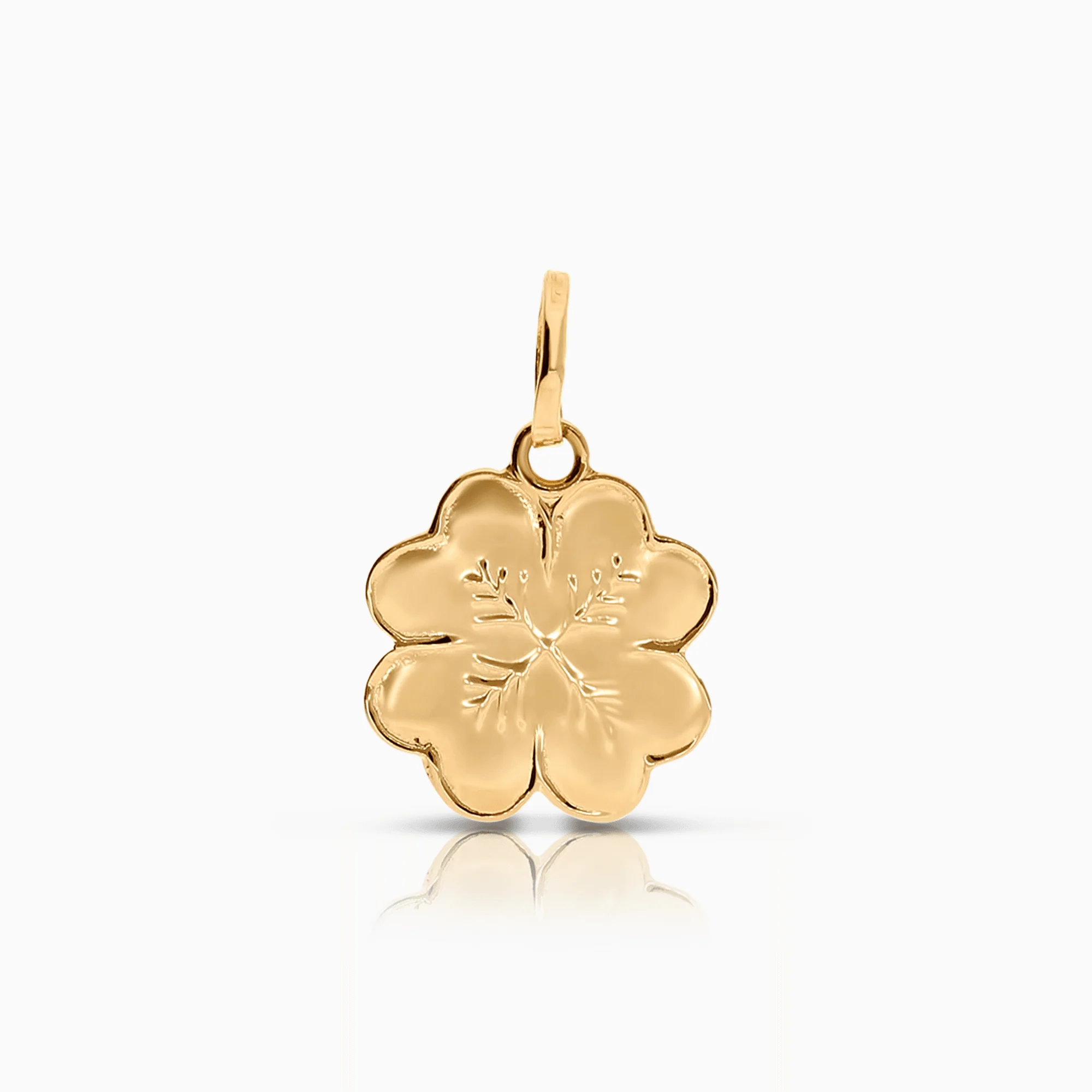 Four-leaf clover pendant 0.33g 18K gold