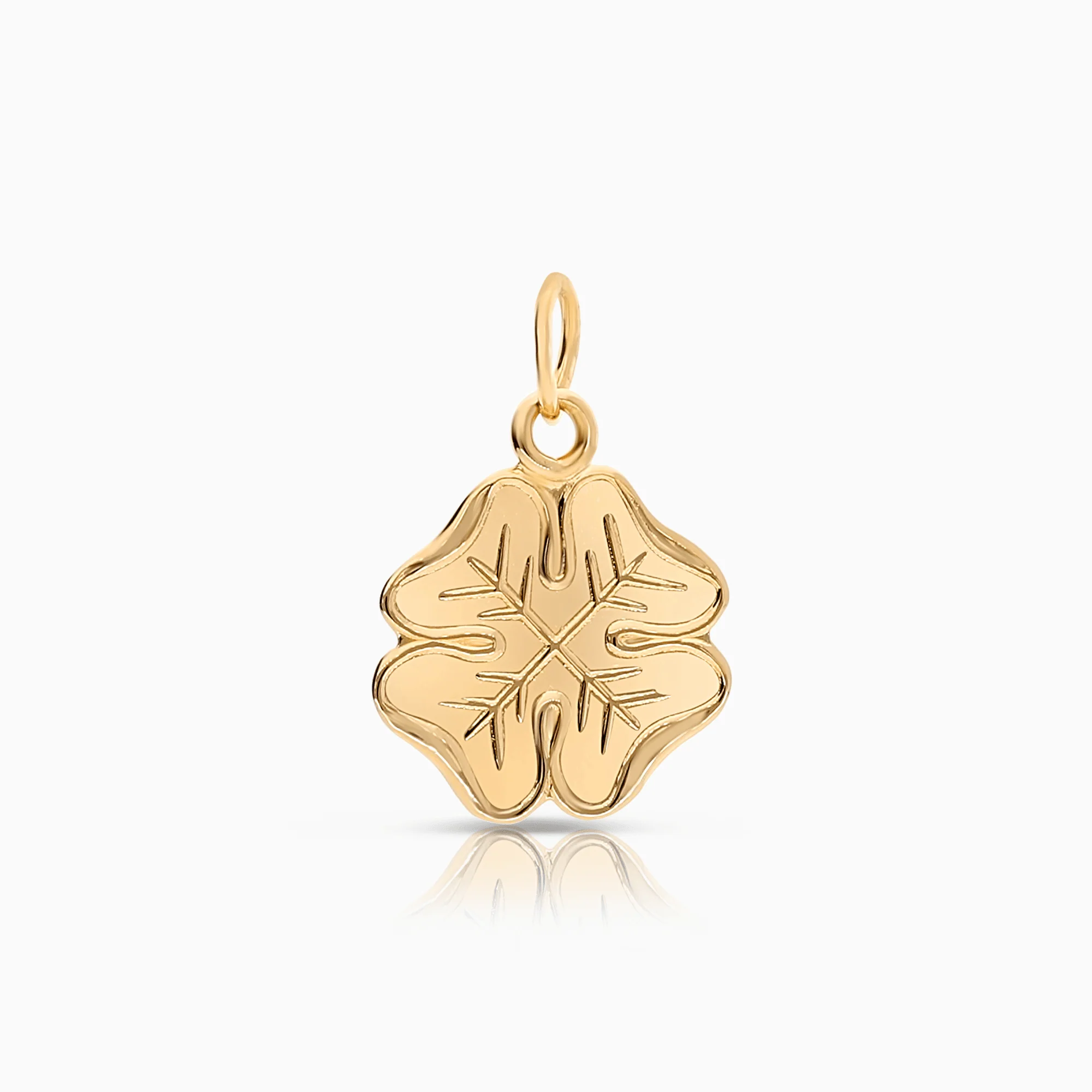 Four-leaf clover pendant 0.41g 18K gold