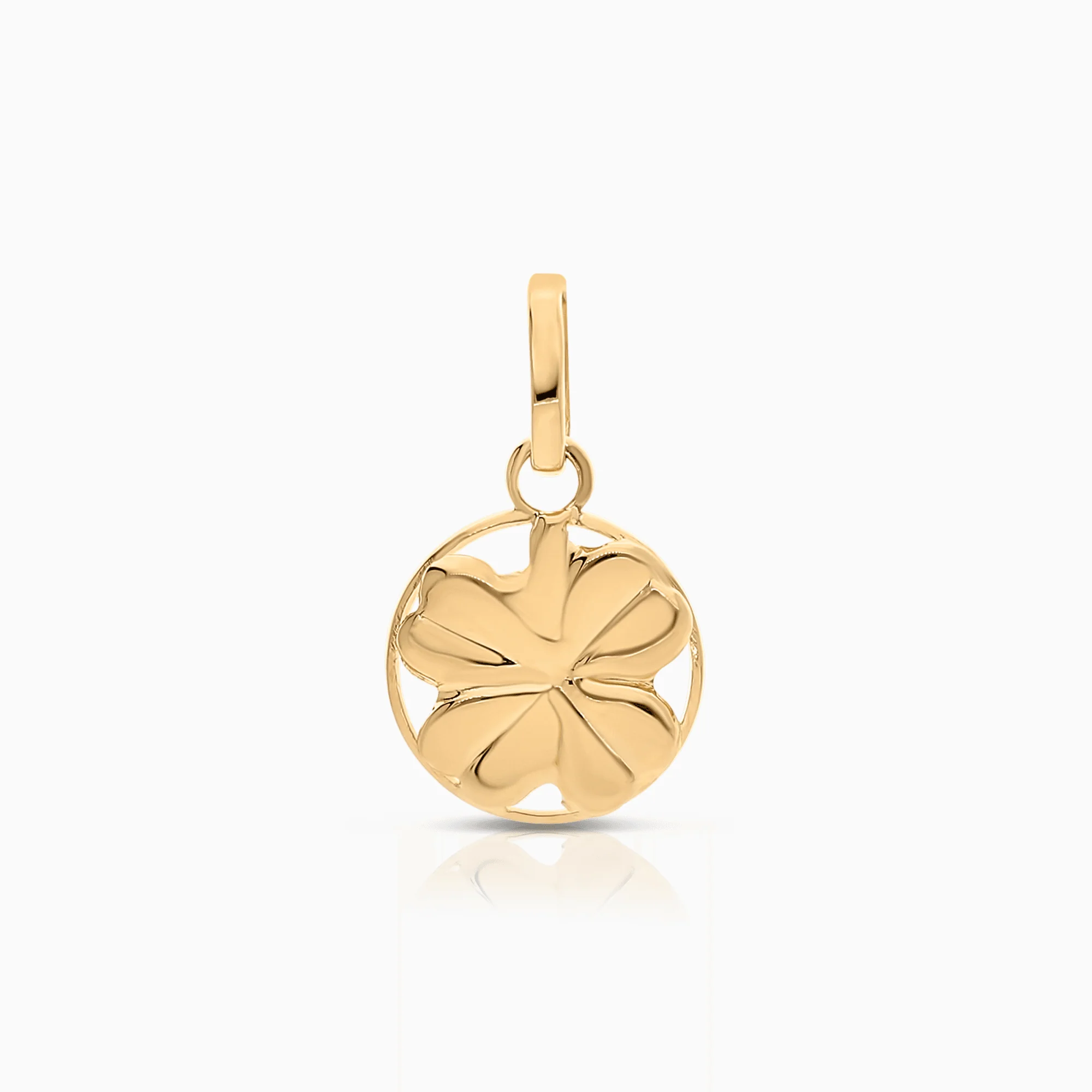 Four-leaf clover pendant 0.53g 18K gold