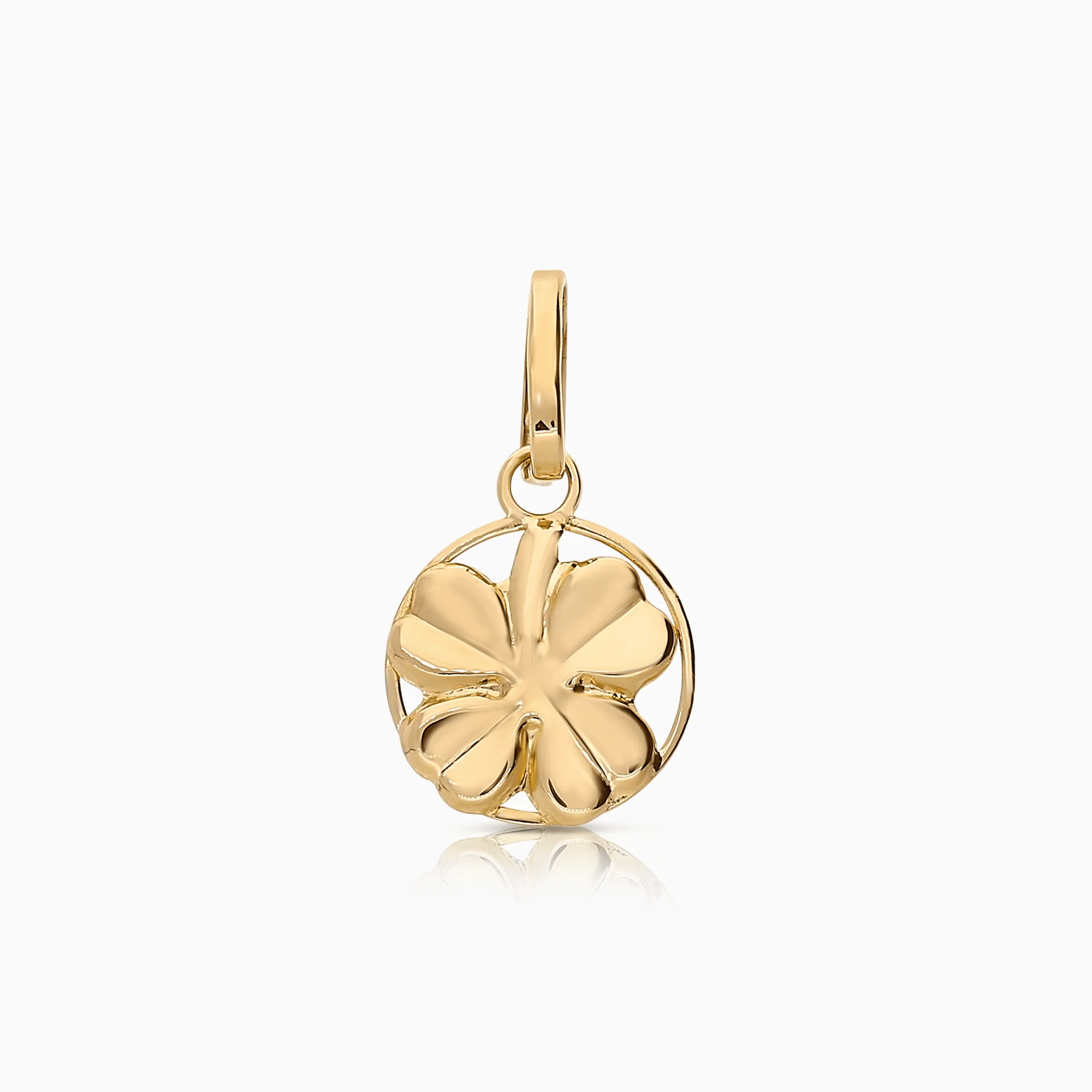 Four-leaf clover pendant 0.53g 18K gold