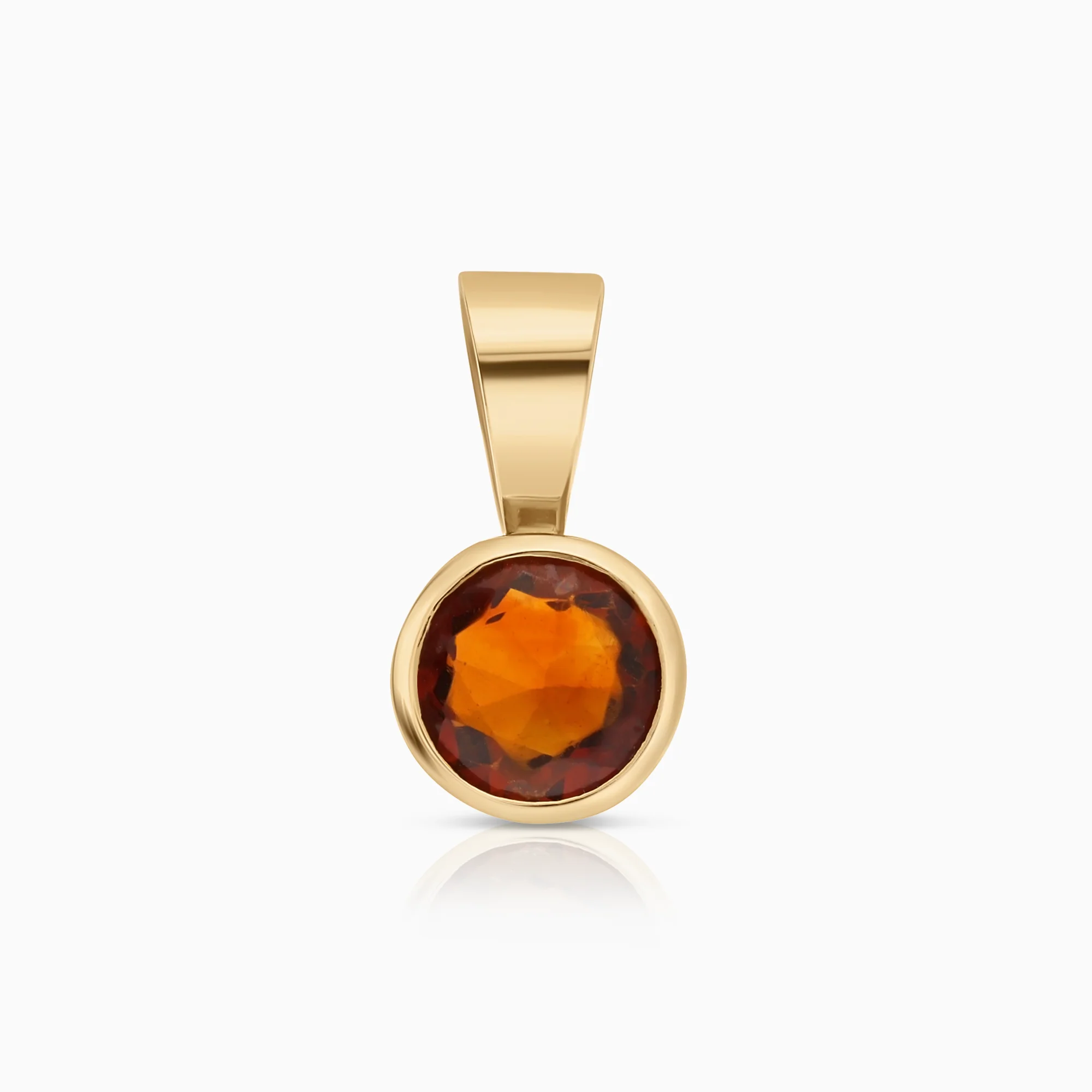Pendant with garnet 1.41g 18K gold