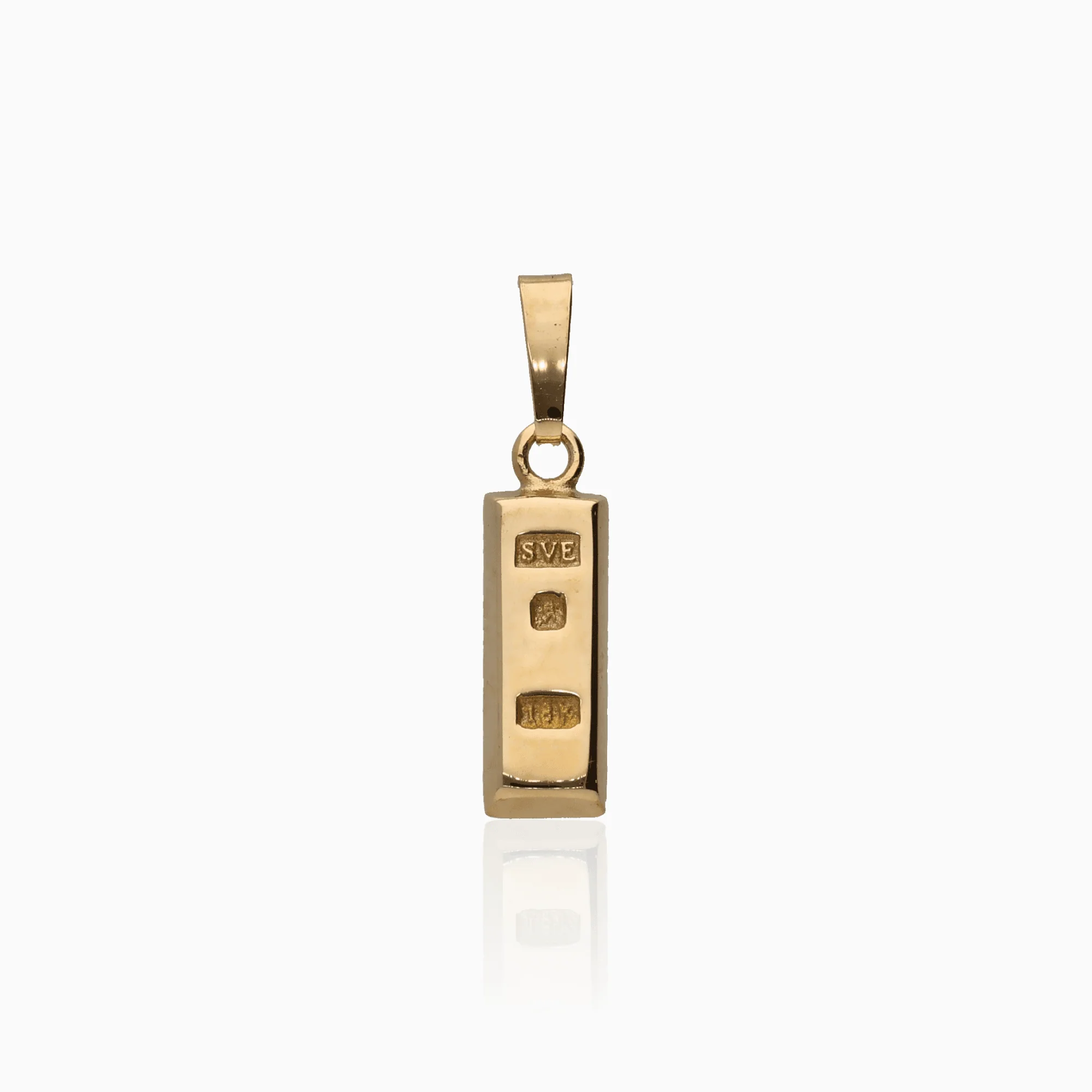 Gold bar pendant 1.38g 18K