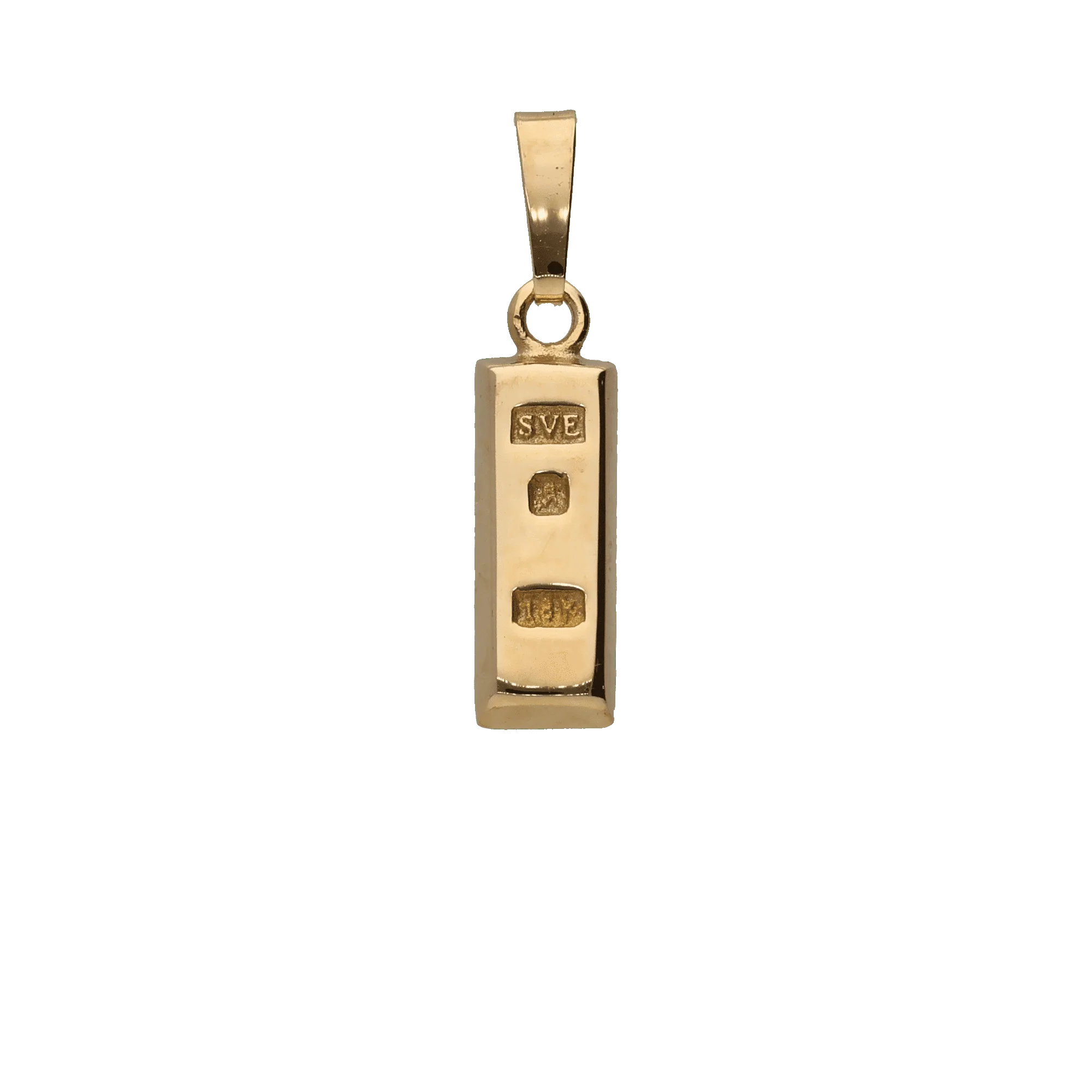 Gold bar pendant 1.38g 18K - Image 2