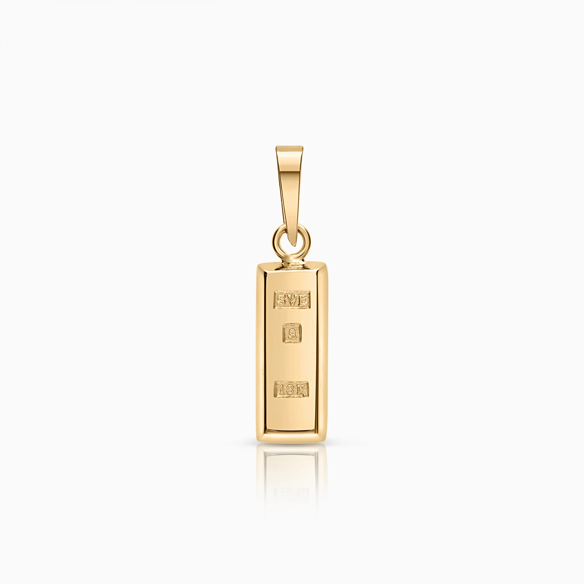 Gold bar pendant 1.56g 18K gold