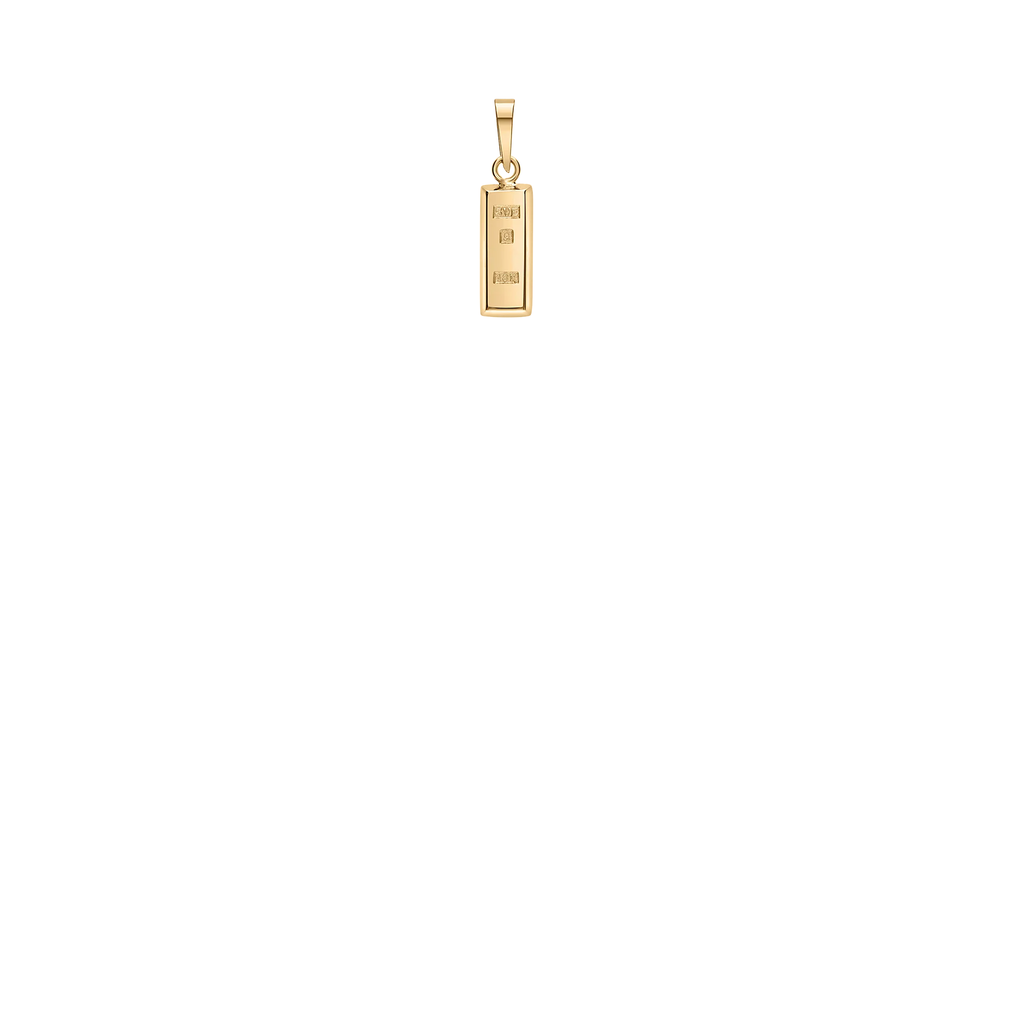 Gold bar pendant 1.56g 18K gold - Image 2