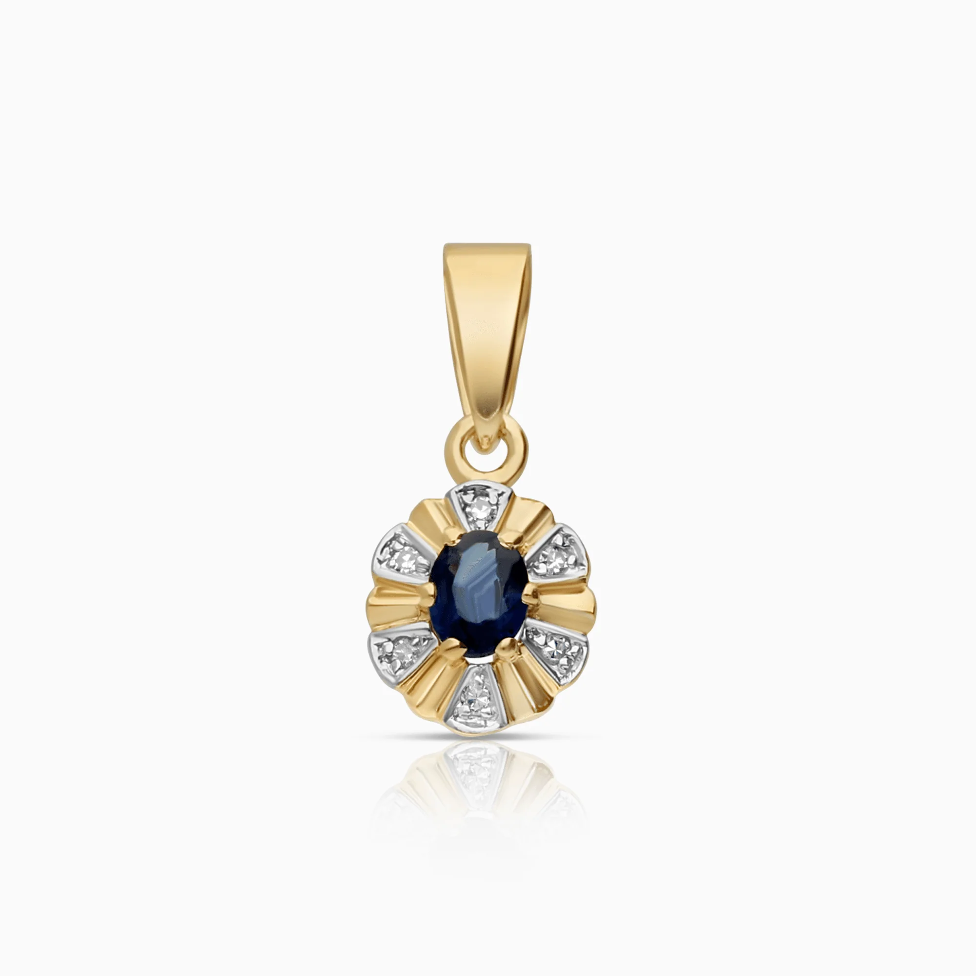 Halo pendant 0.18ct 18K gold