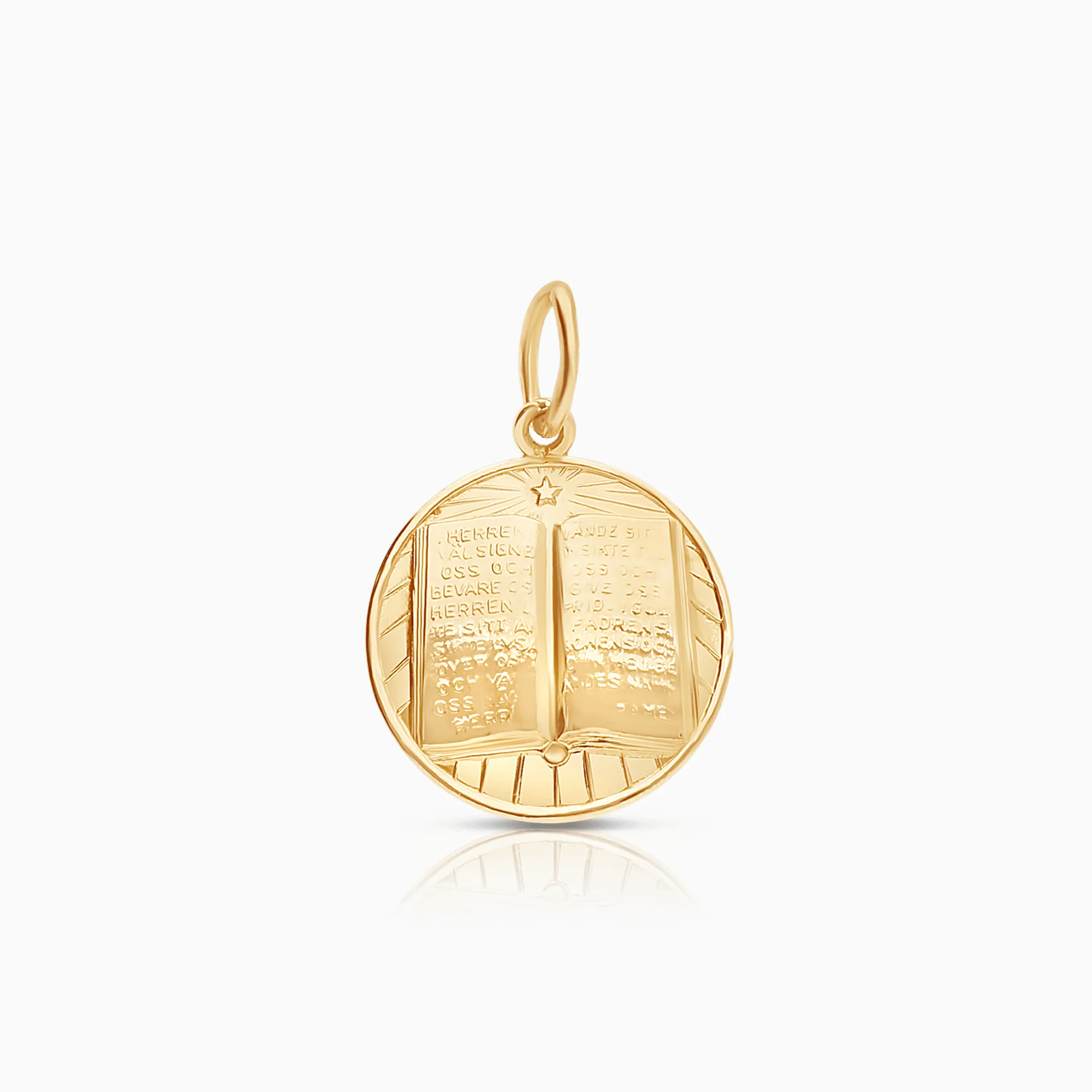 Pendant sacred scripture 0.68g 18K gold