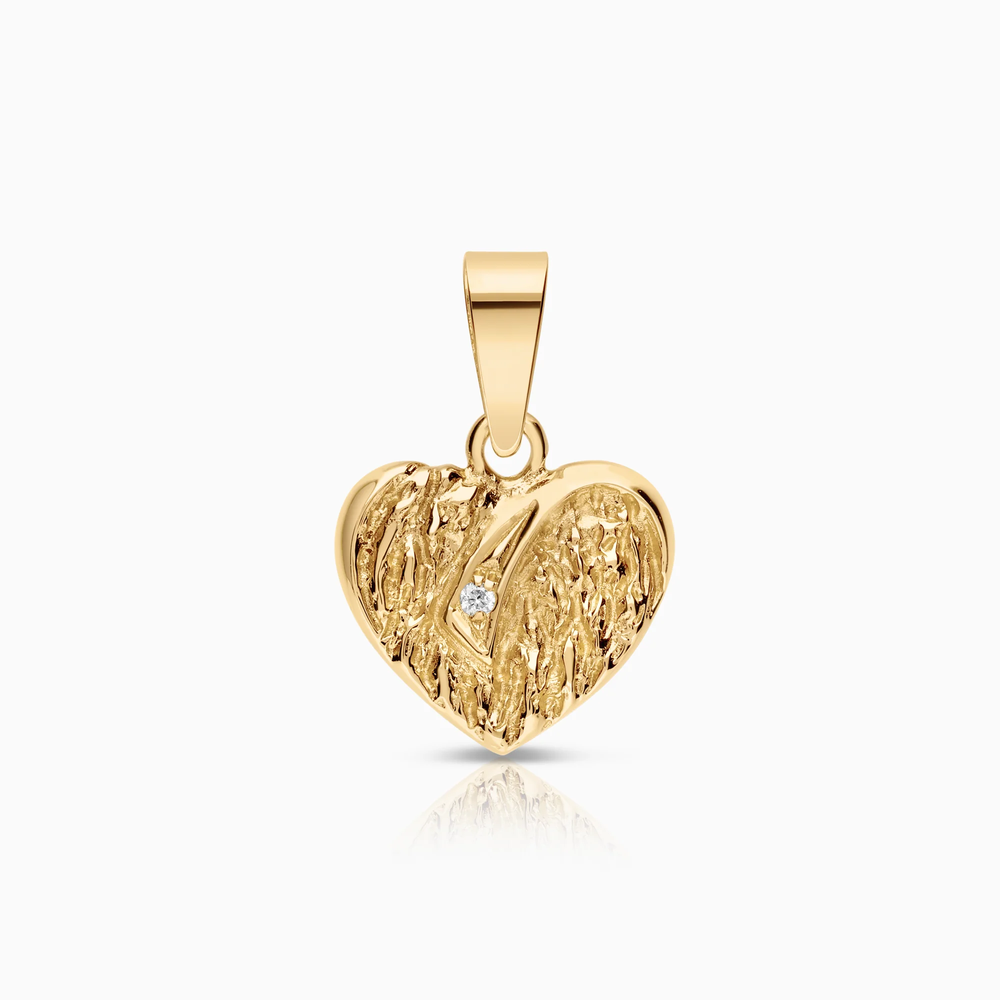 Heart pendant 0.01ct 1.54g 18K gold