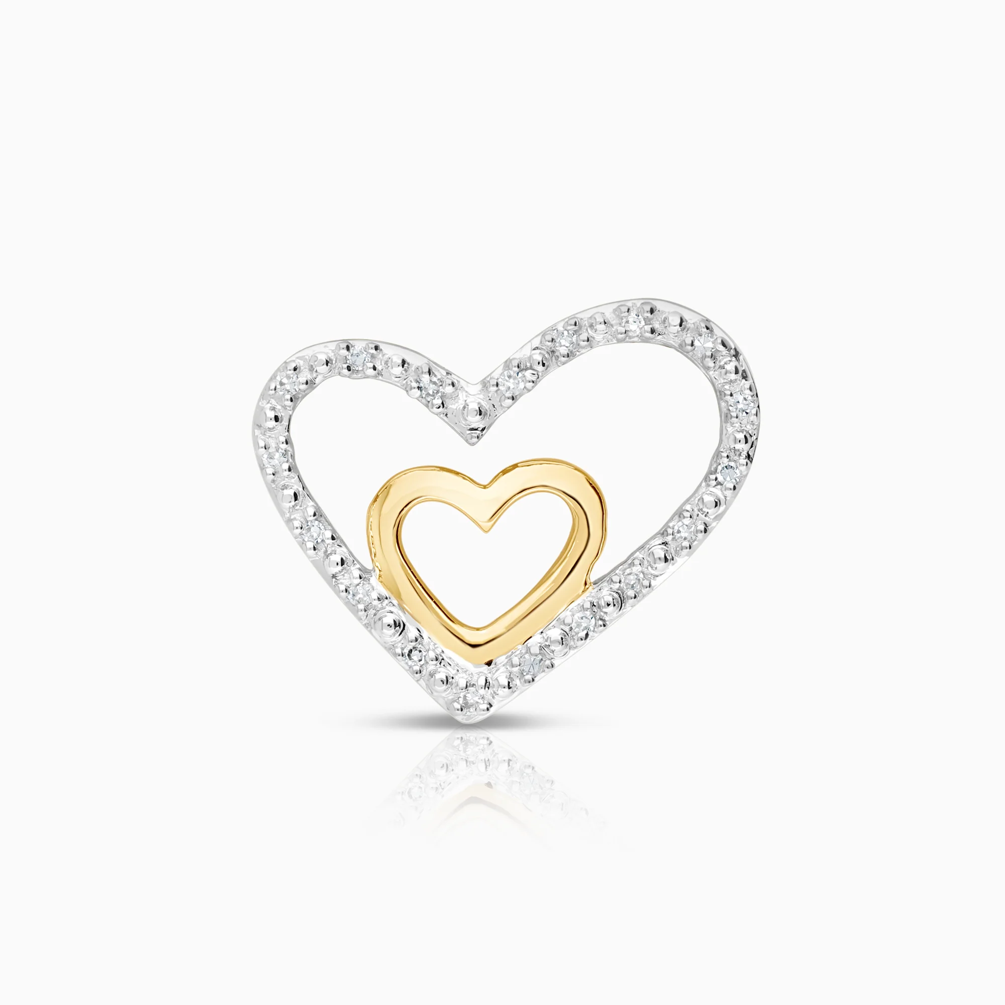 Heart pendant 0.05 ct 1.68g 18K gold