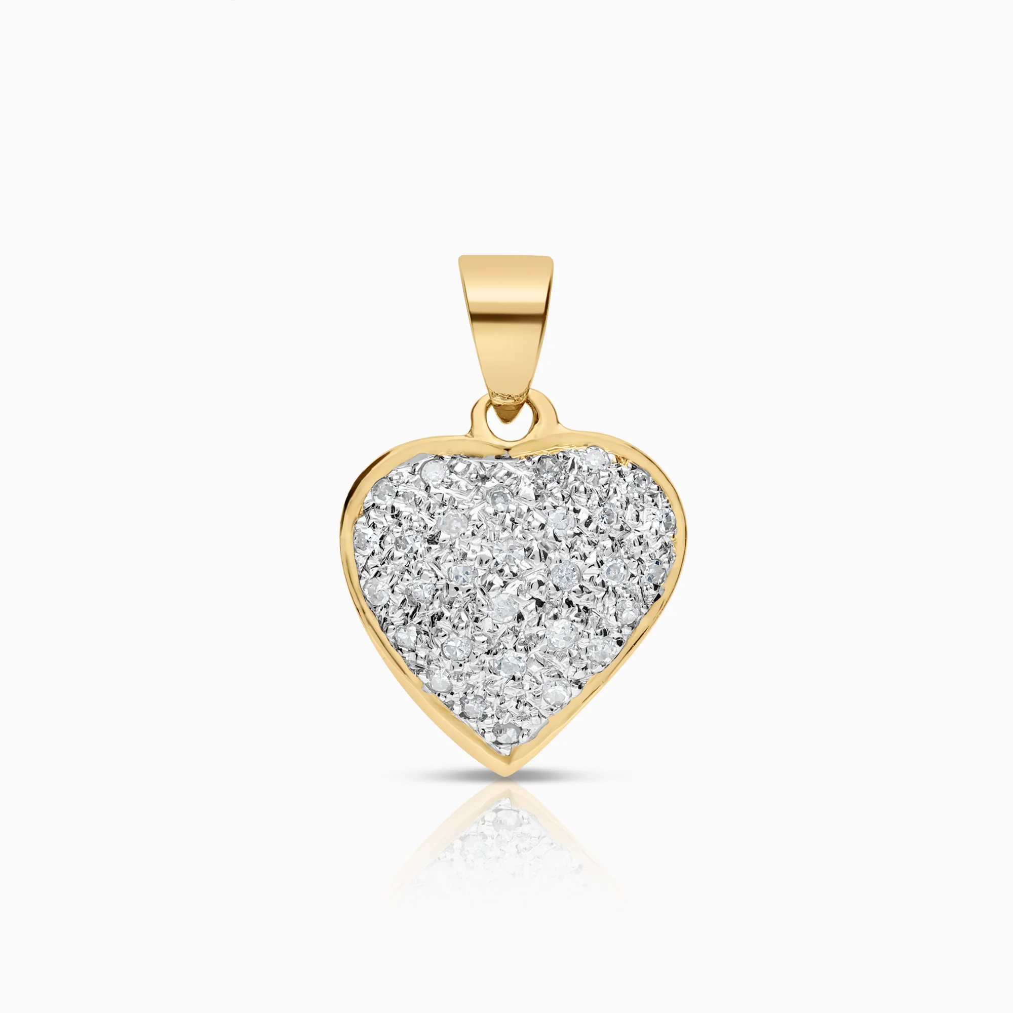 Heart pendant 0.15ct 18K gold