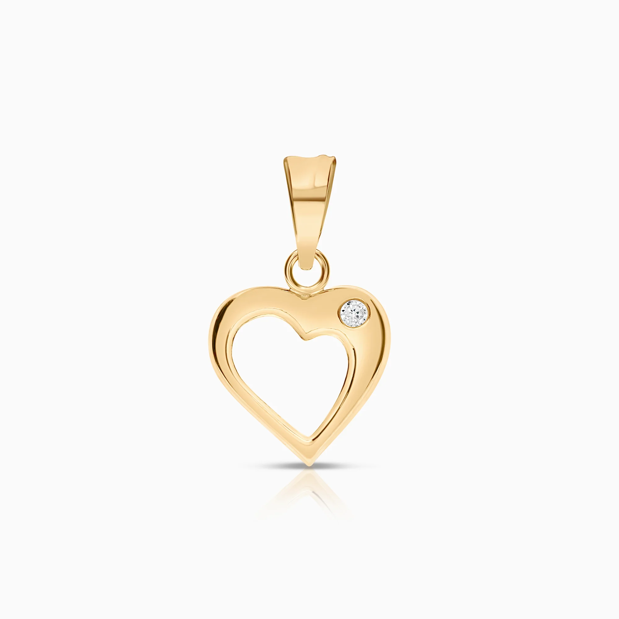 Heart pendant 0.21g 18K gold