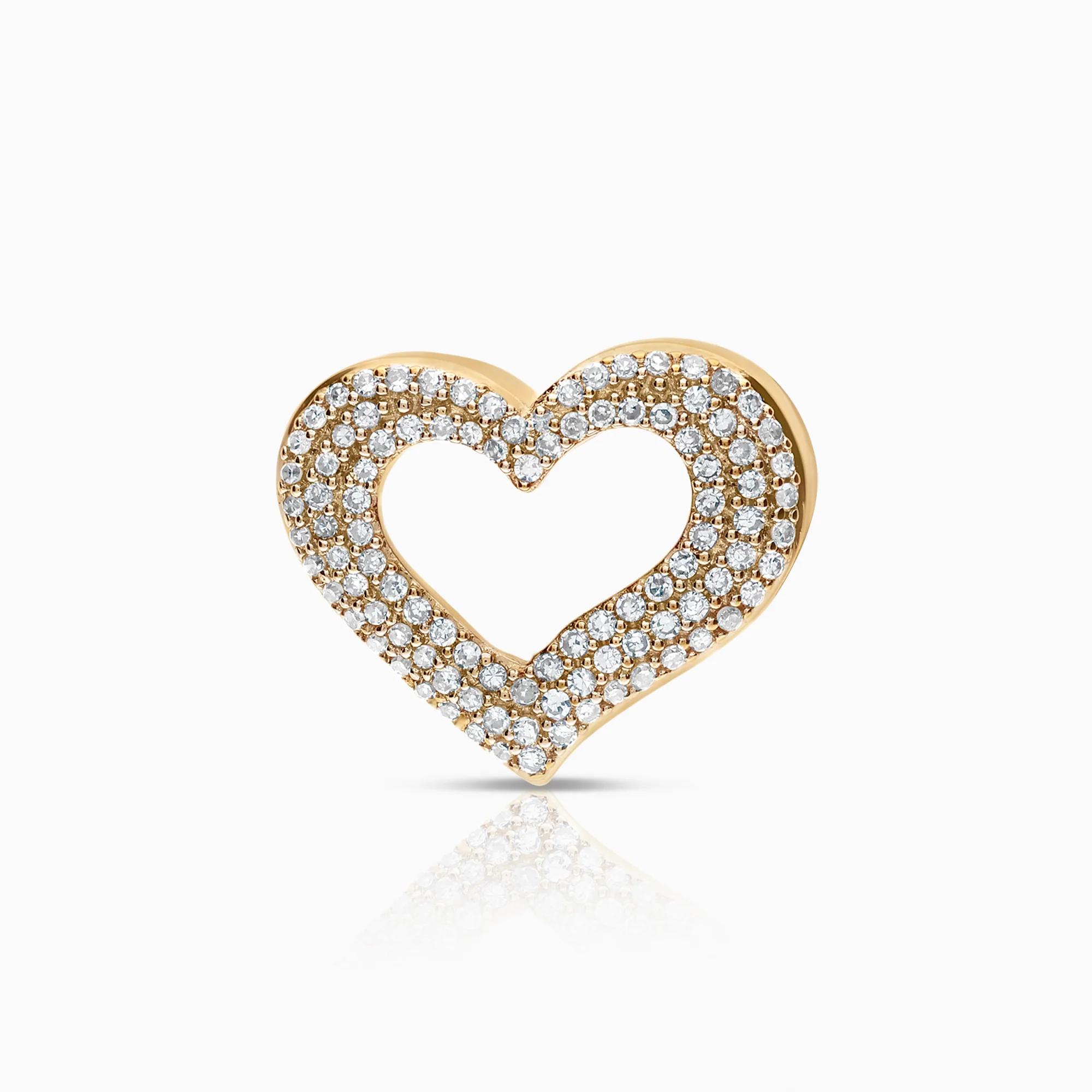 Heart pendant 0.25ct 18K gold