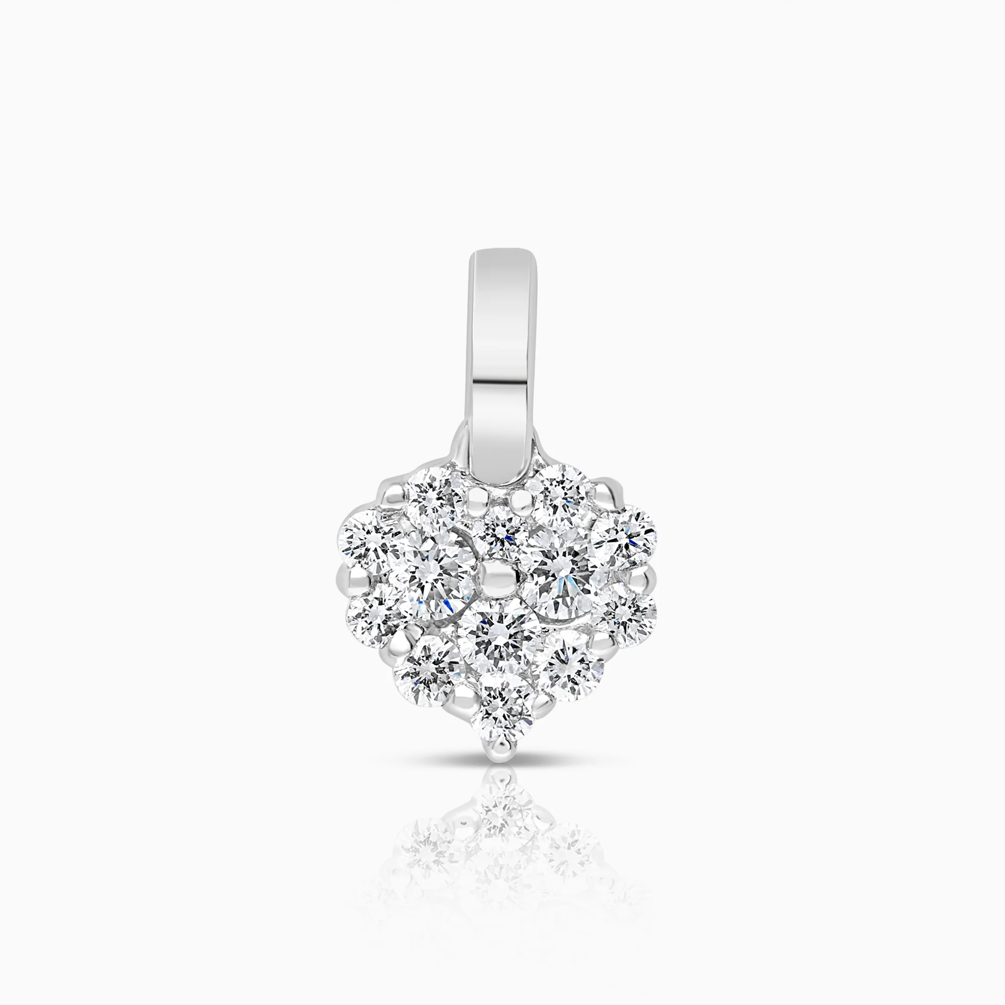 Heart pendant 0.25ct 18K white gold