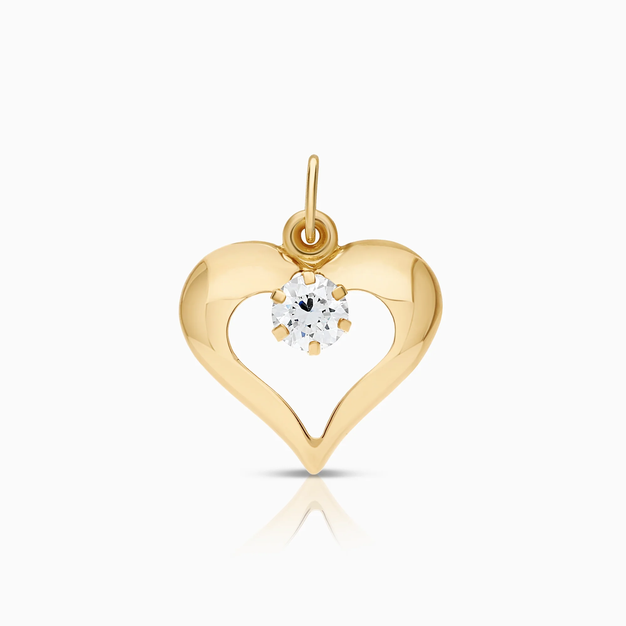 Pendant heart 0.45g 18K gold