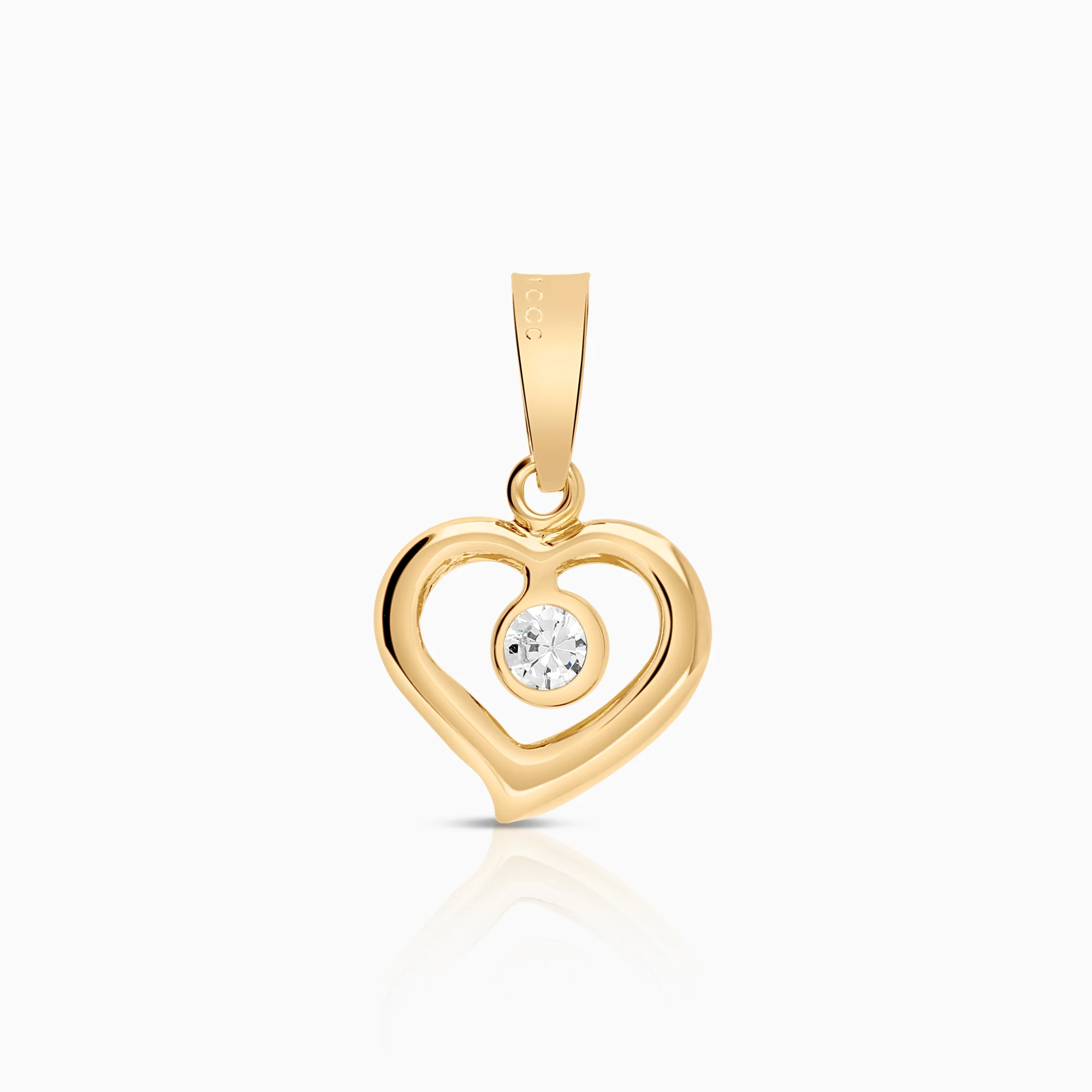 Heart pendant 0.51g 18K gold