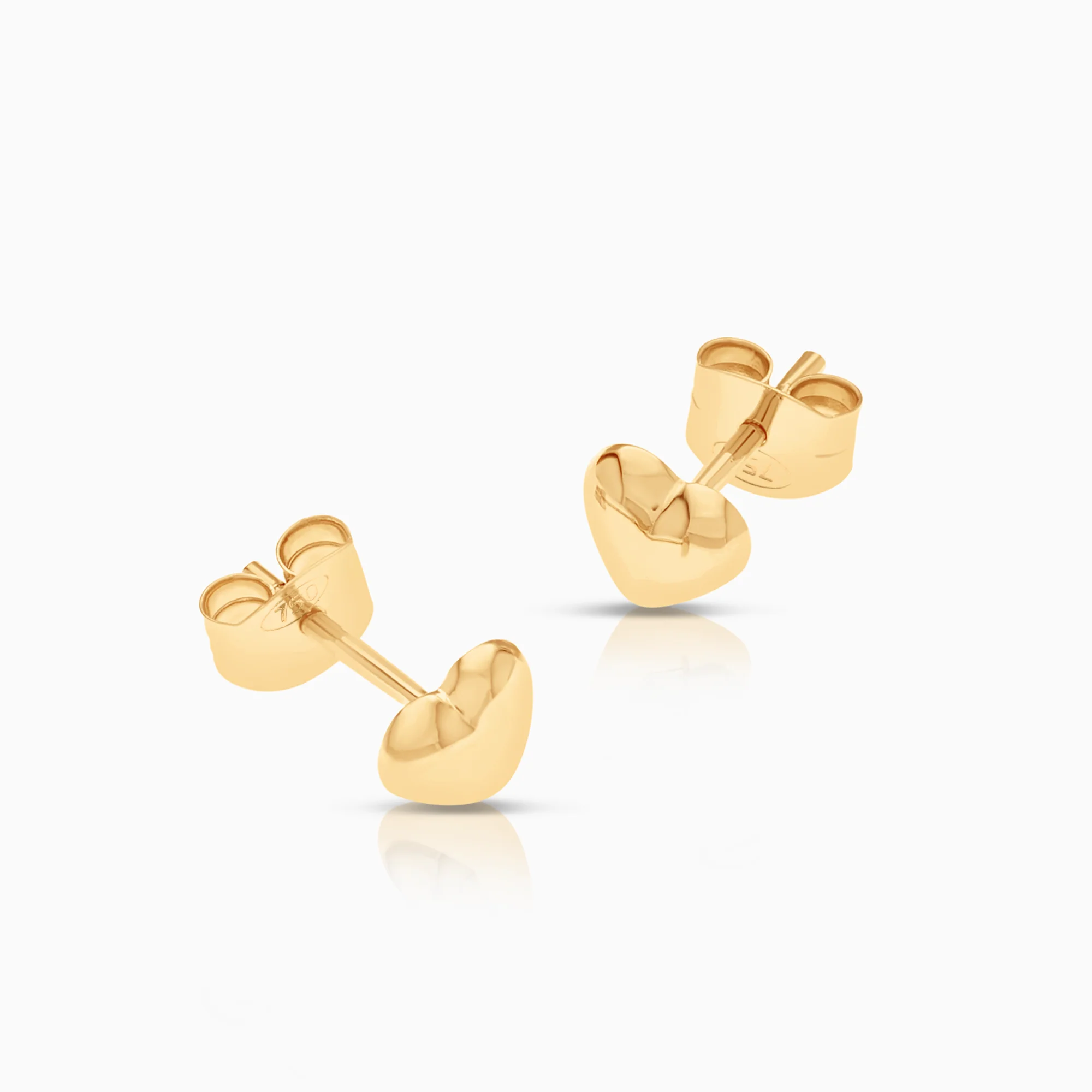 Heart earrings 0.52g 18K gold - Image 2