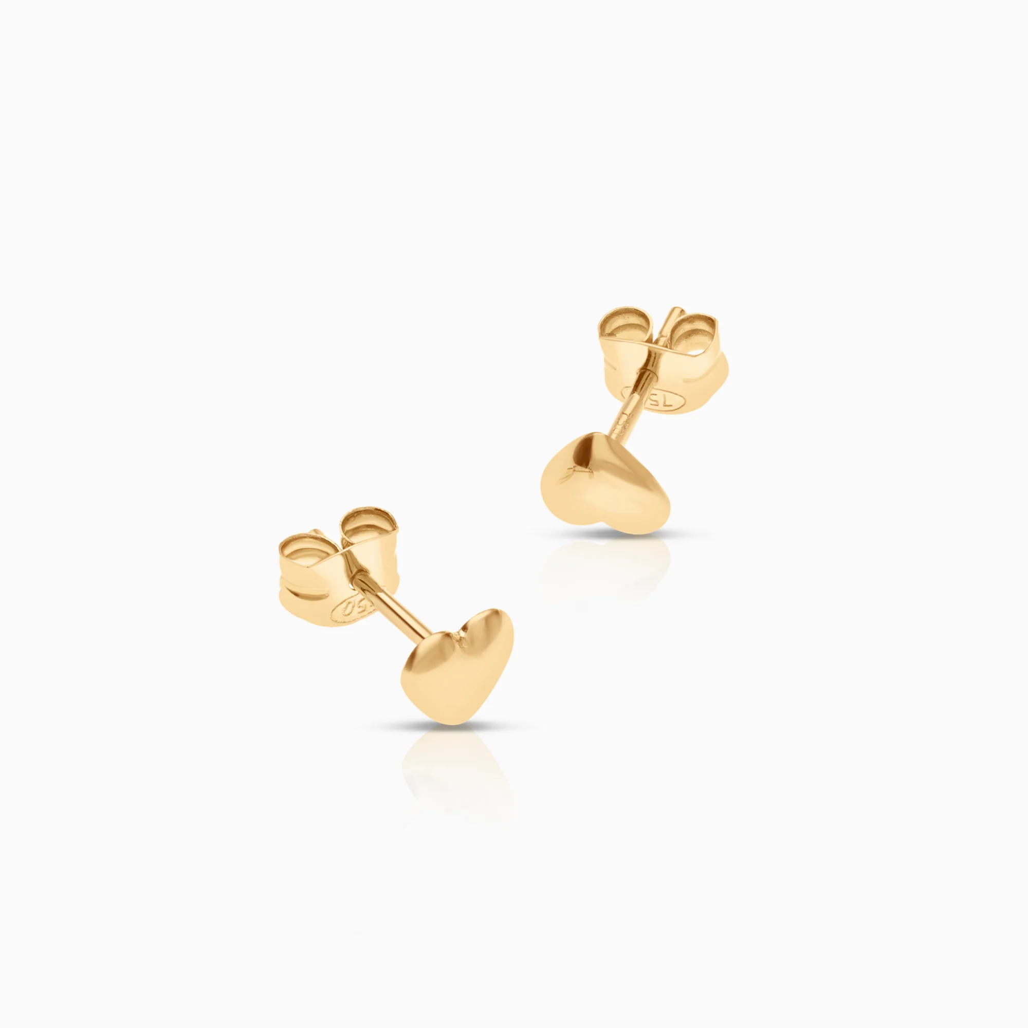 Heart earrings 0.54g 18K gold - Image 2