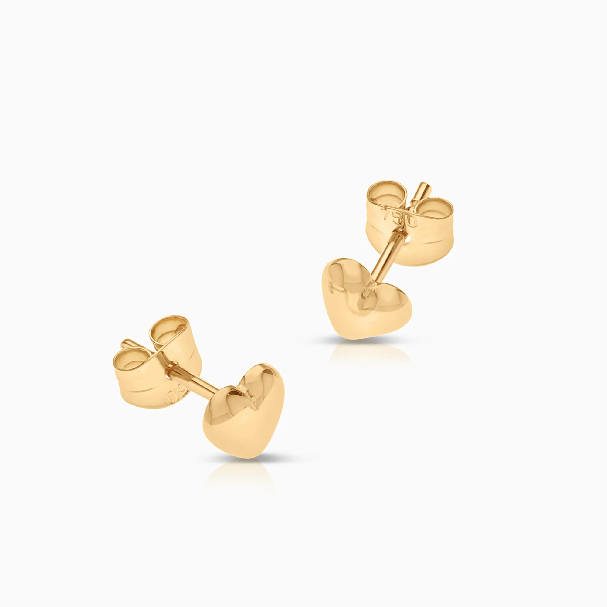 Heart earrings 0.56g 18K gold - Image 2