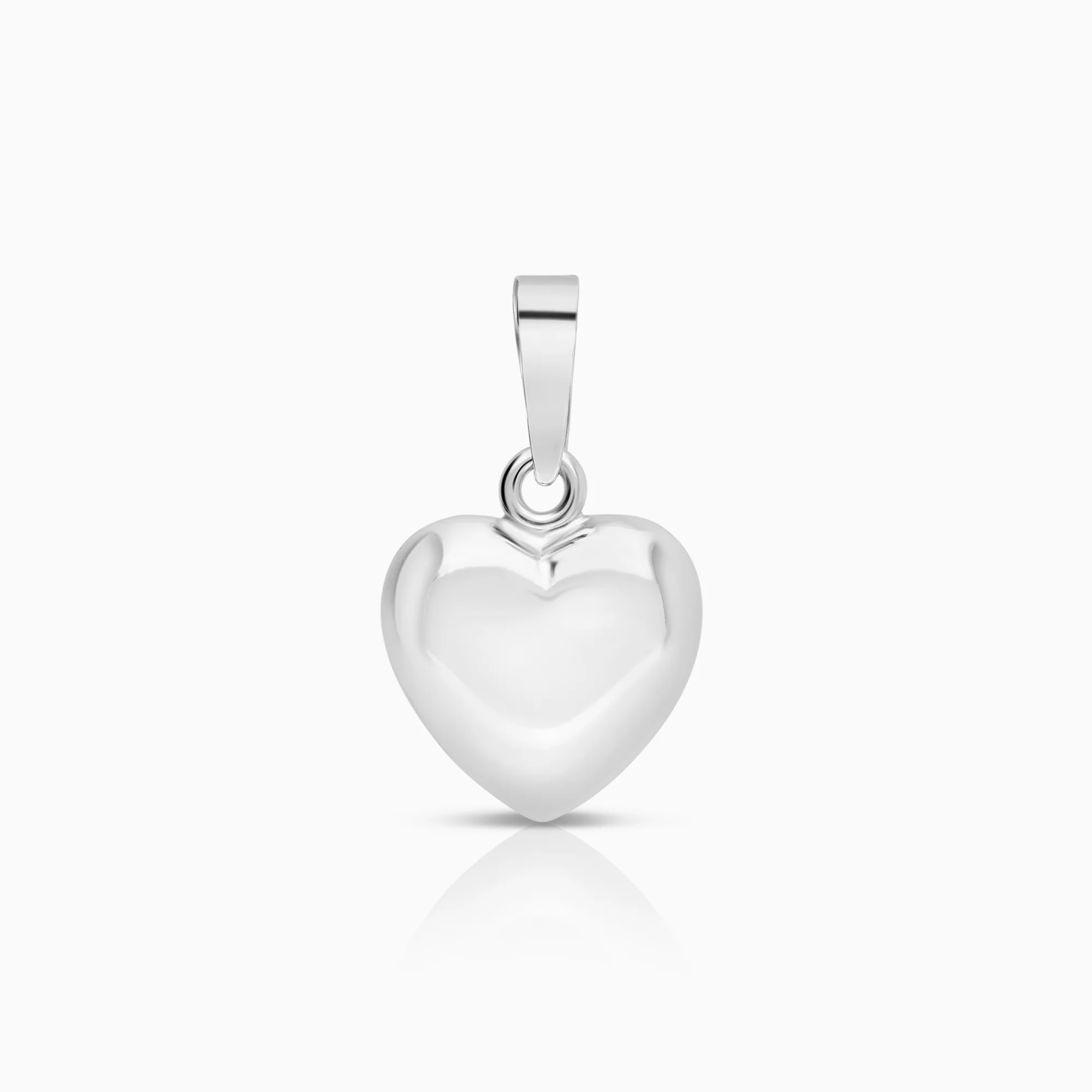 Heart pendant 0.60g 18K white gold