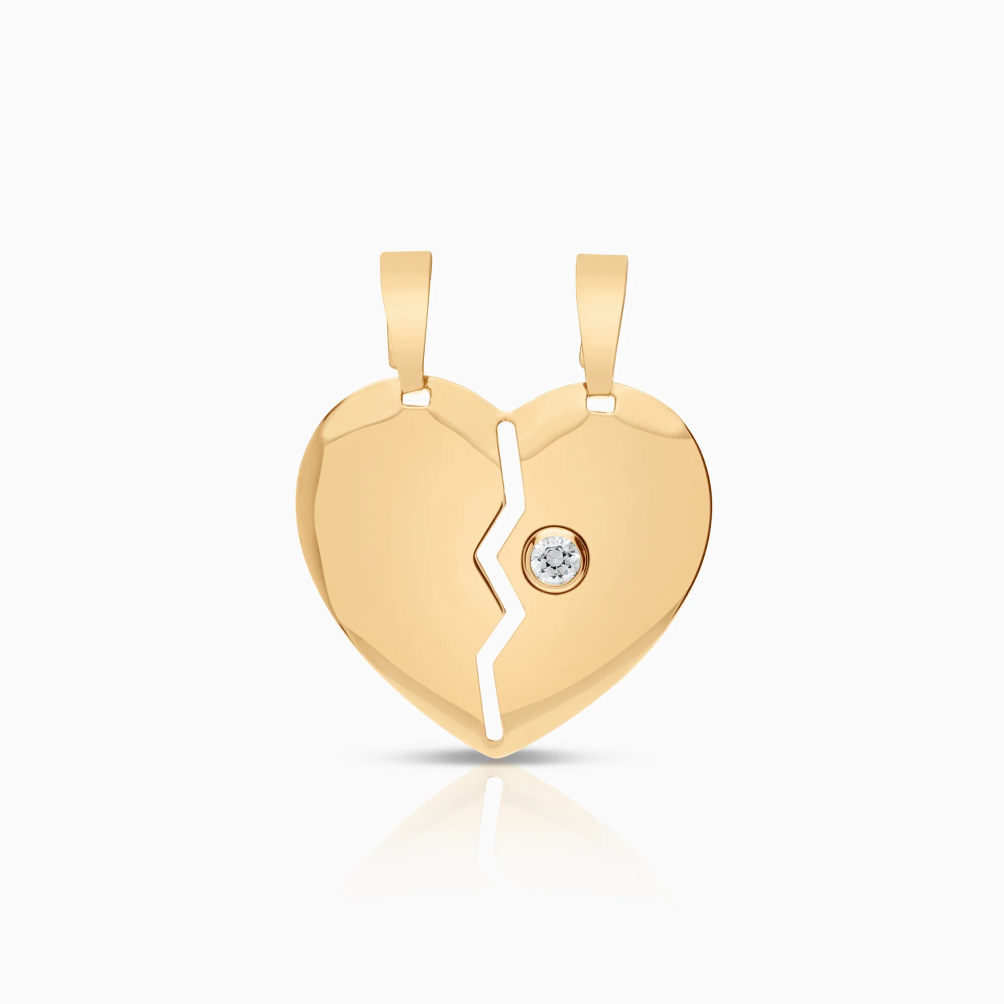Breakable heart pendant 0.65g 14K gold