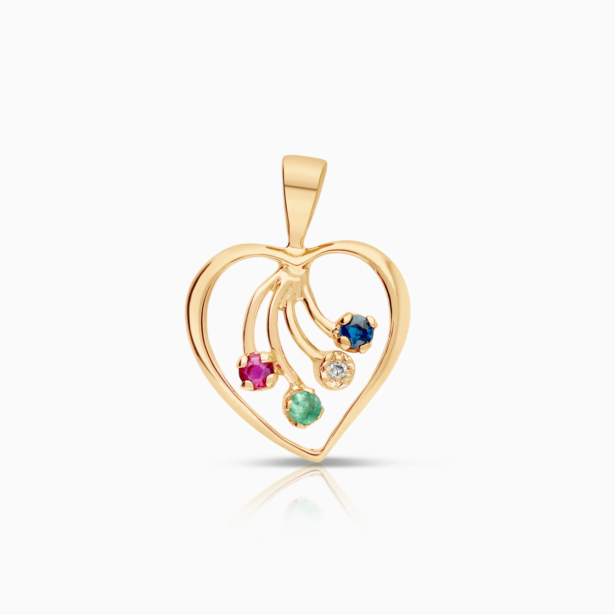 Heart pendant 0.74g 18K gold